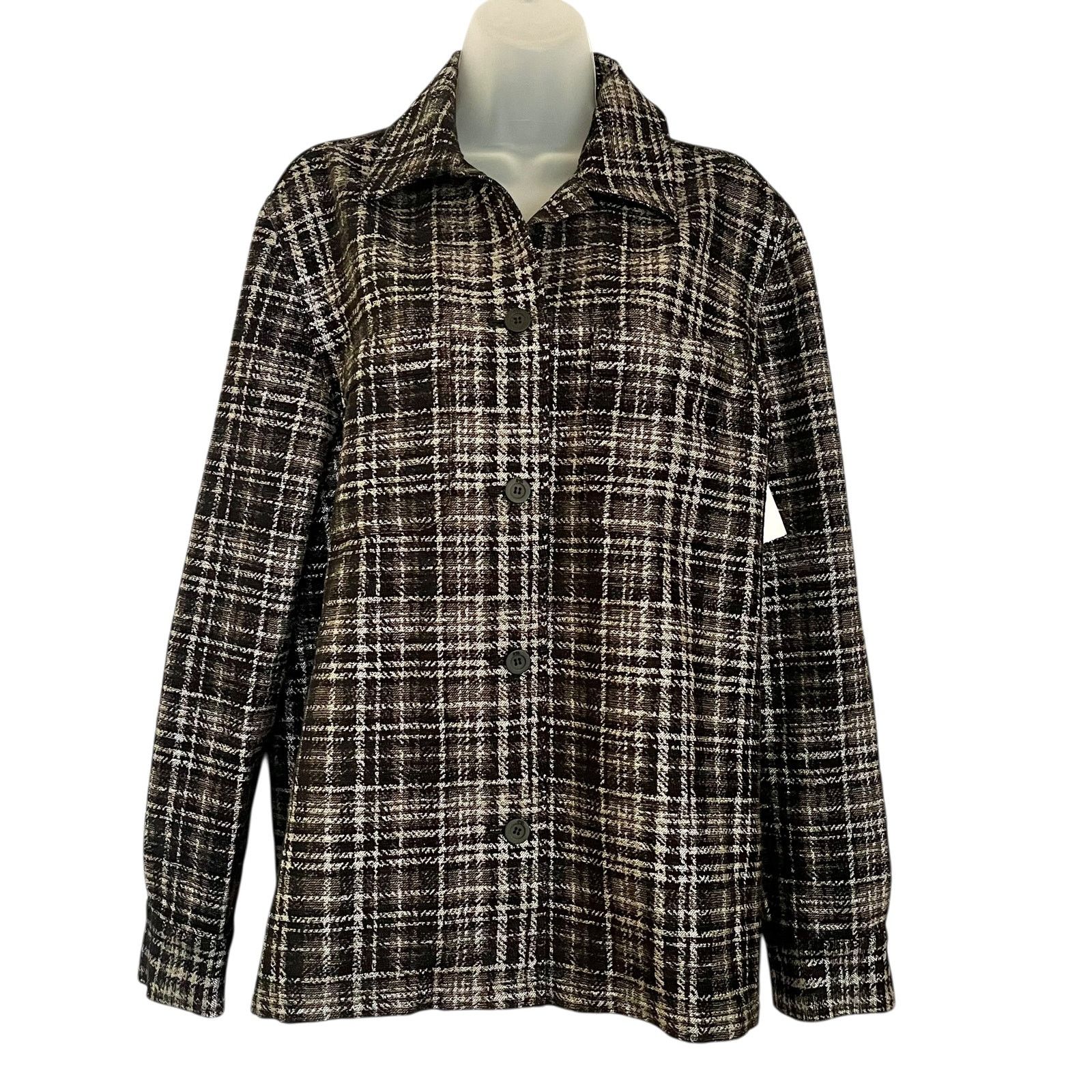 Rta NWT RtA Barry Shirt Jacket Shacket in Metallic Army Plaid Size M / US 6-8 / IT 42-44 - 1 Thumbnail