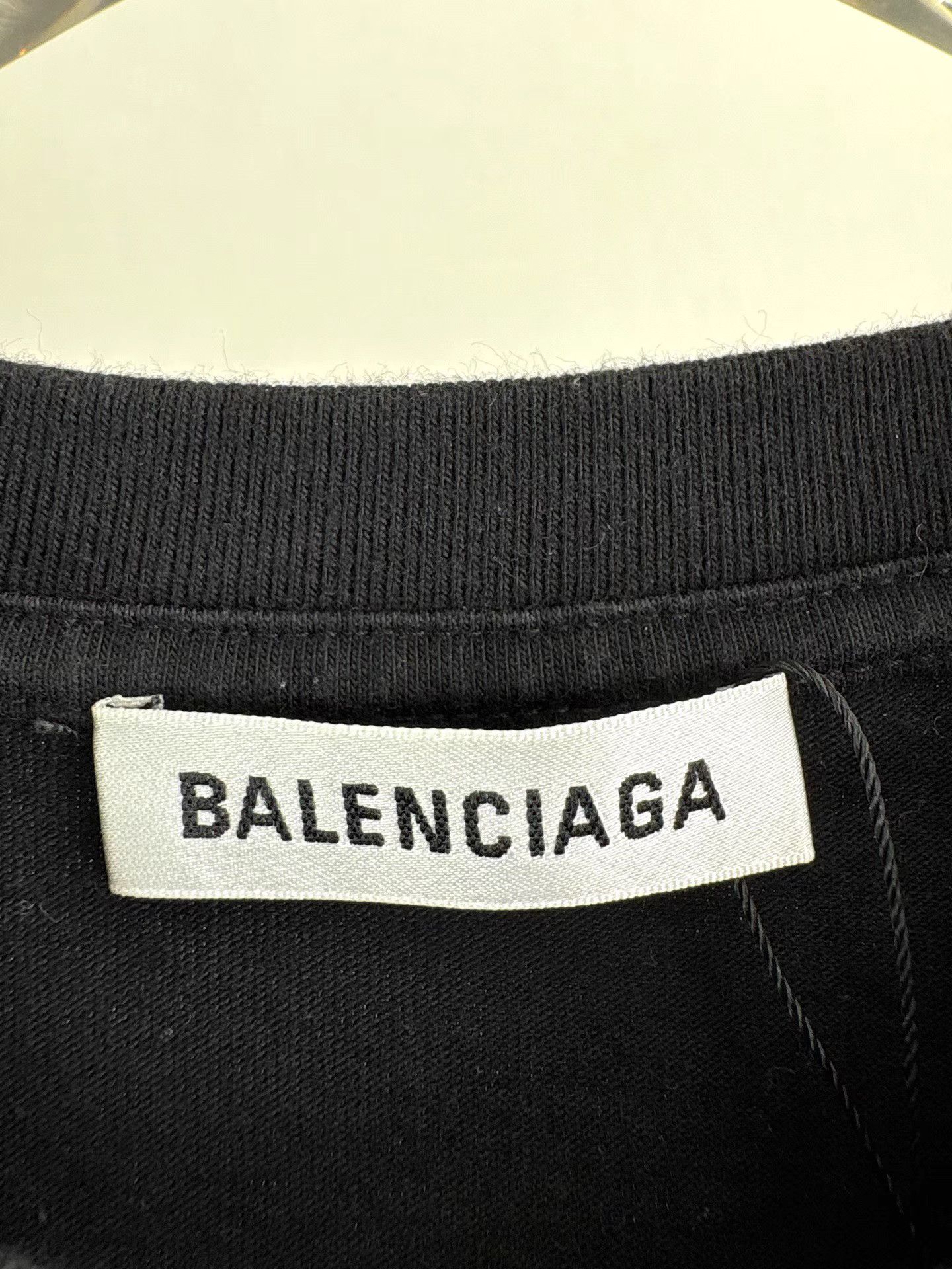 Balenciaga BALENCIAGA Black Portrait Short Sleeve K1 Size US XS / EU 42 / 0 - 4 Thumbnail