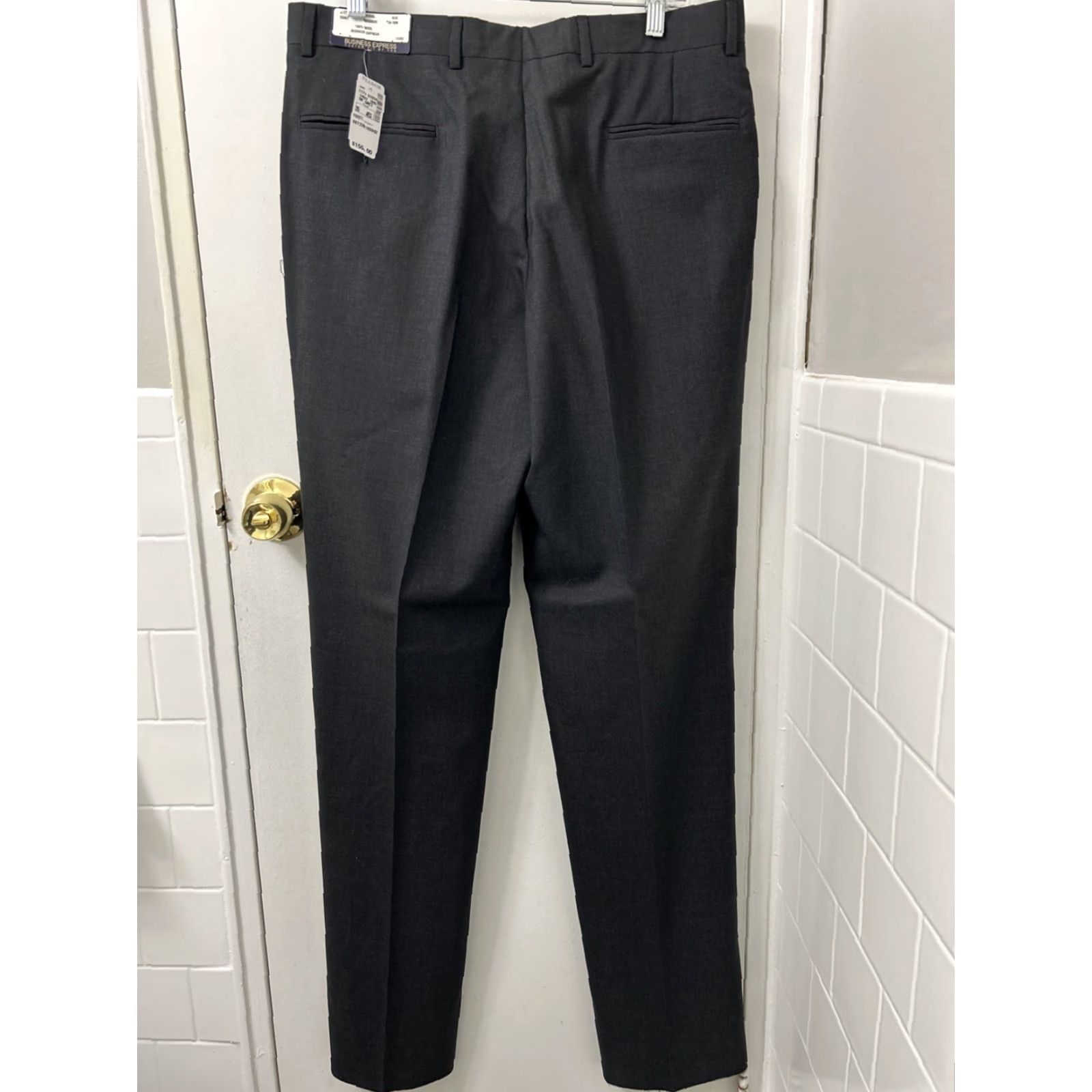Jos. A. Bank VINTAGE? No. Jos A Bank Pants 35x37 Dark Gray Windsor 100% Wool Pleated YKK NWT 55 Msrp Size US 35 - 5 Thumbnail