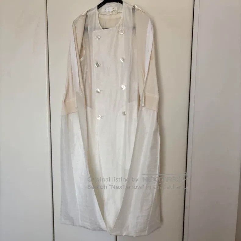 Junya Watanabe Beige Patchwork Knit Windbreaker Coat