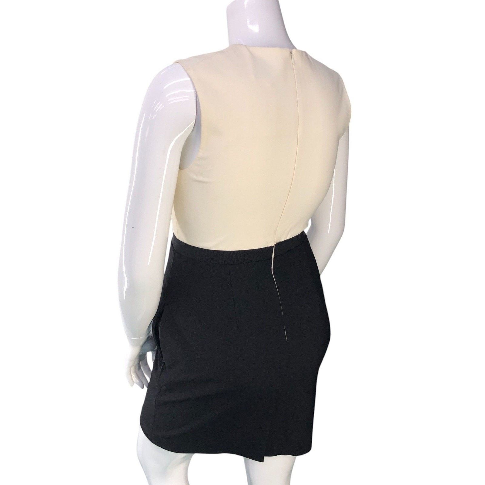 3.1 Phillip Lim 3.1 Phillip Lim Dress 10 Ivory Black Sheath Sleeveless Size L / US 10 / IT 46 - 6 Thumbnail