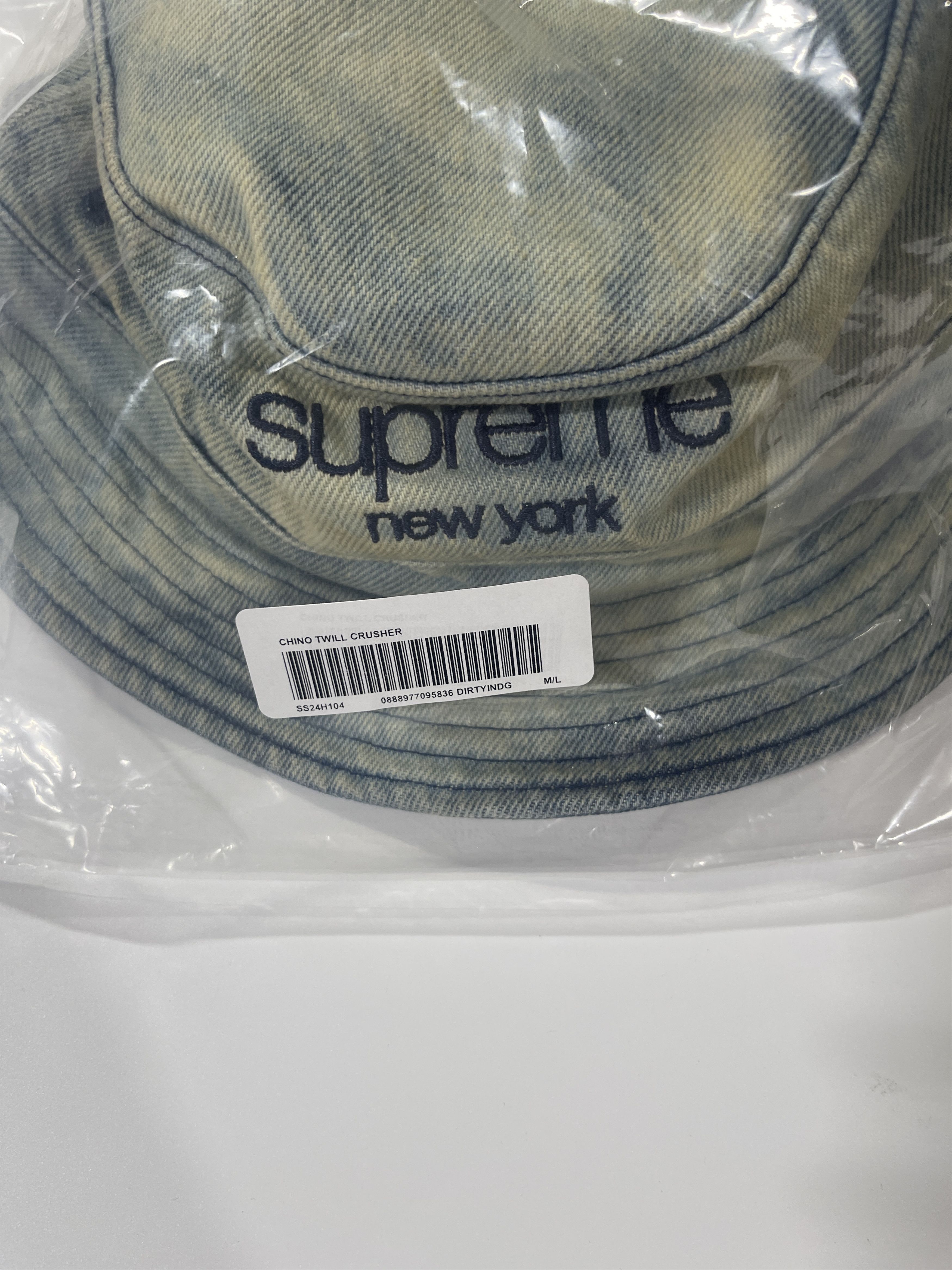 Supreme 🔥Supreme Chino Twill Denim Crusher Dirty Indigo Size M/L Size ONE SIZE - 6 Thumbnail
