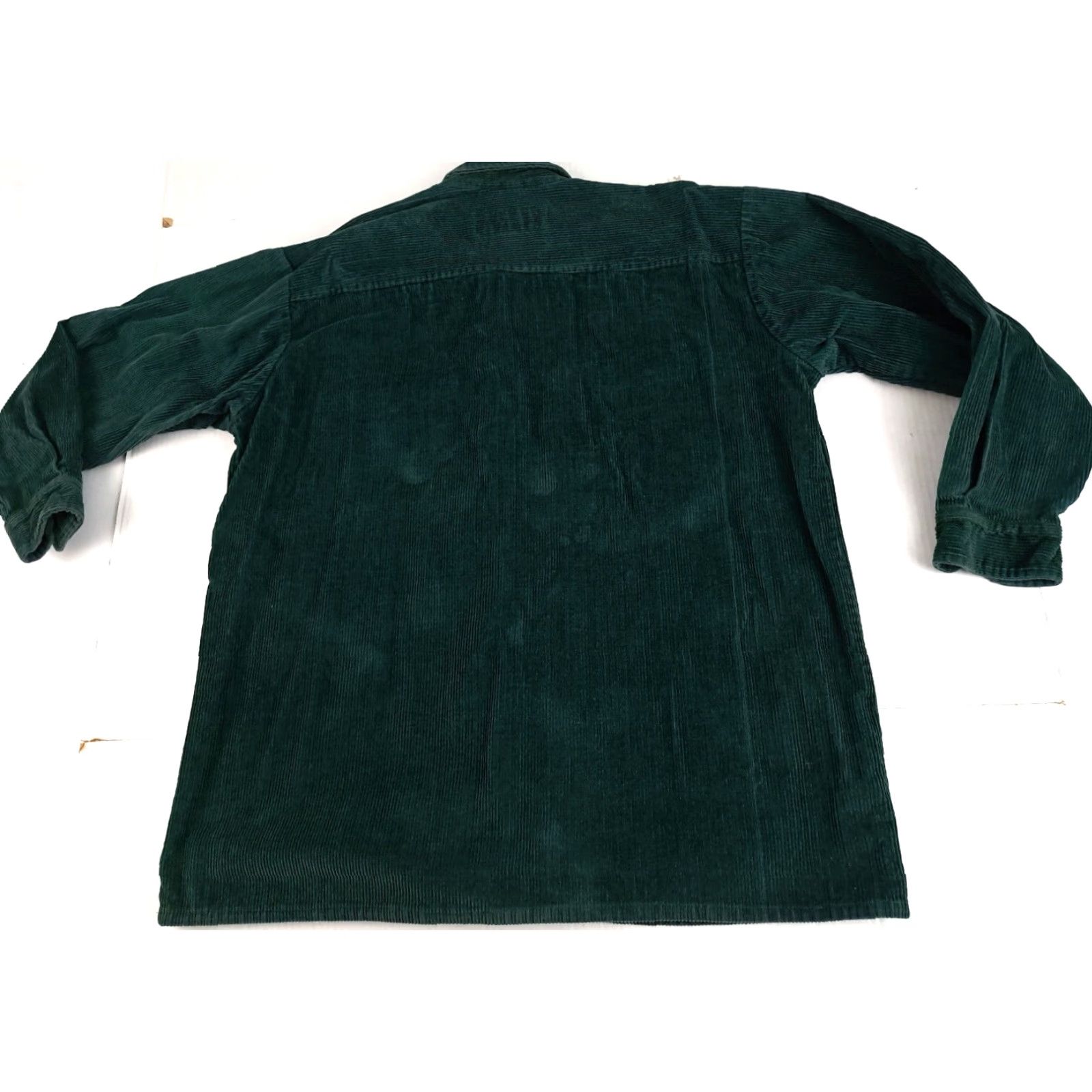 X-LARGE VINTAGE Argee Western Shirt Corduroy Button-Up X-Large Green Cotton Long Sleeve Casual Unisex Adults Size US XL / EU 56 / 4 - 5 Thumbnail