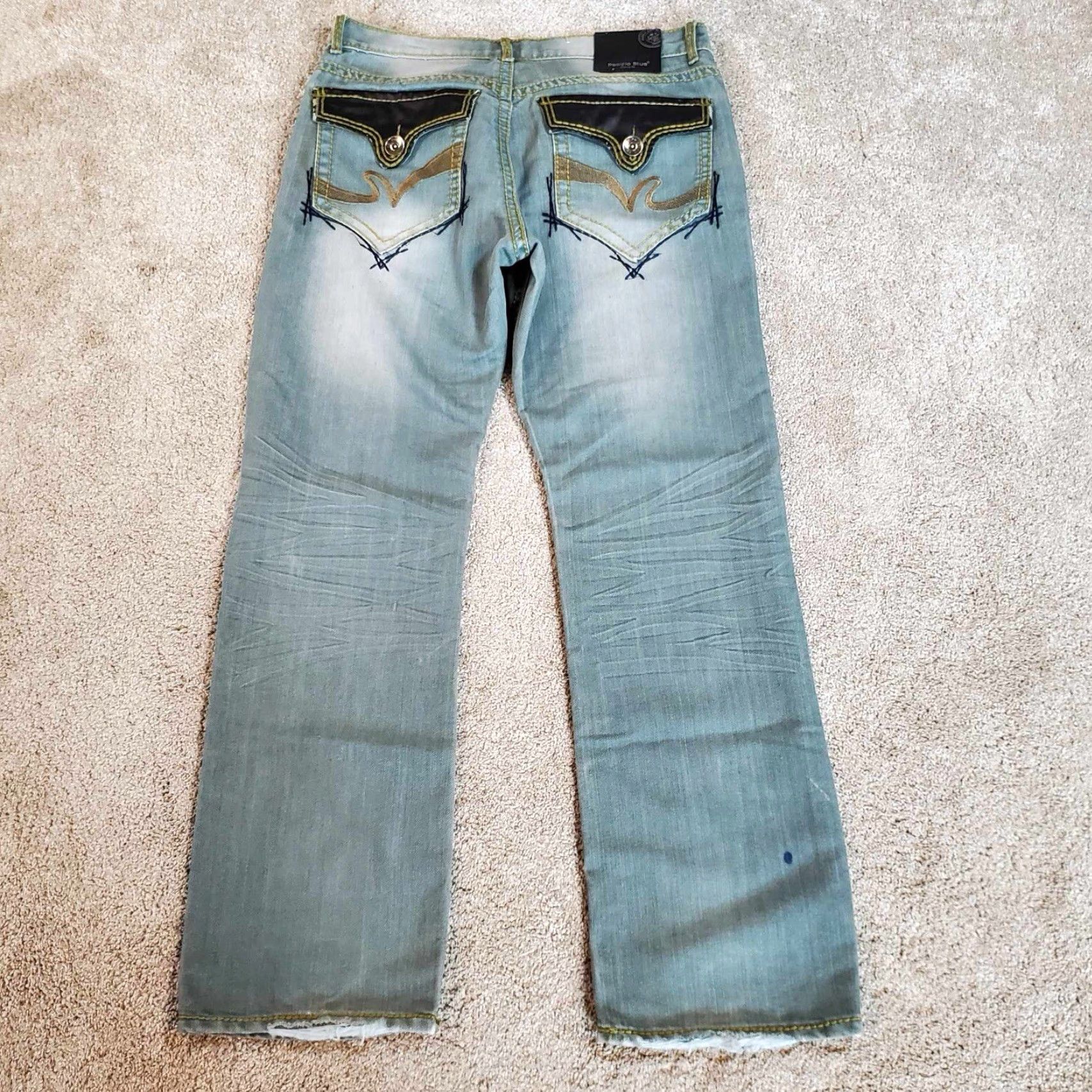 CO VINTAGE Pacific Blue Clothing Co Pants Jeans Denim Men 34 Regular 32in Blue Size 34 Adult Mens Size US 34 / EU 50 - 3 Thumbnail