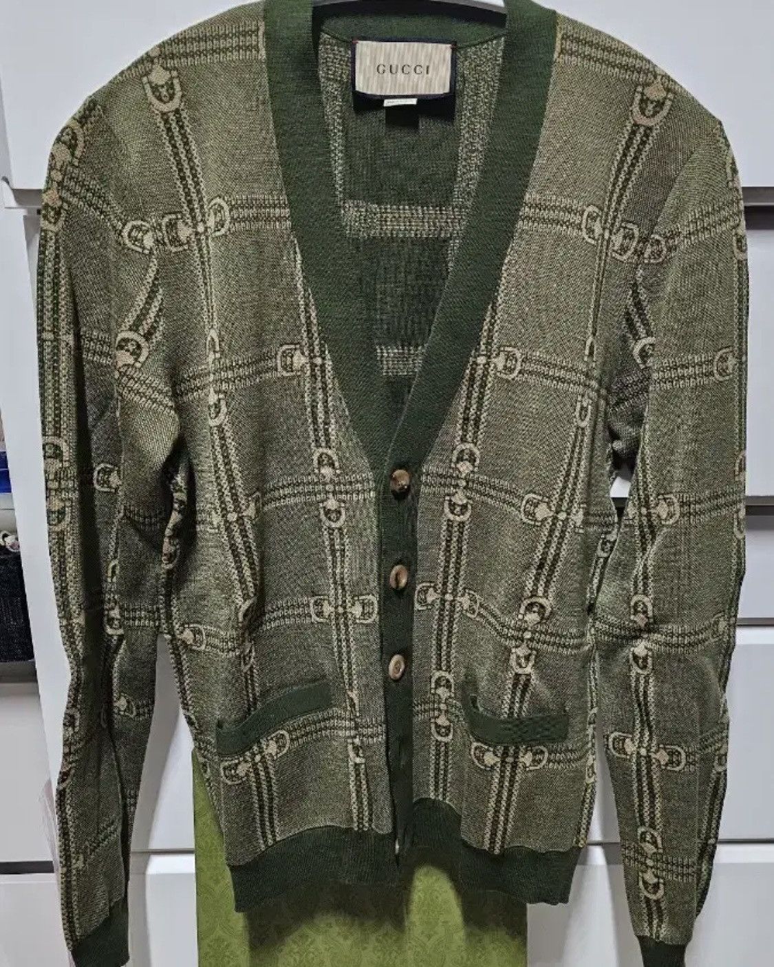 Gucci Gucci Horsebit Jacquard Knit Cardigan Size US M / EU 48-50 / 2 - 2 Thumbnail