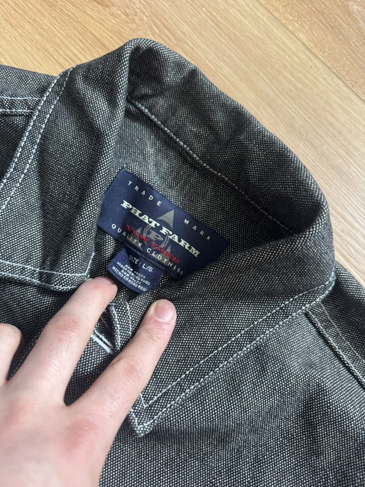 Phat Farm Vintage Phat Farm Denim Work Jacket Size US L / EU 52-54 / 3 - 3 Thumbnail