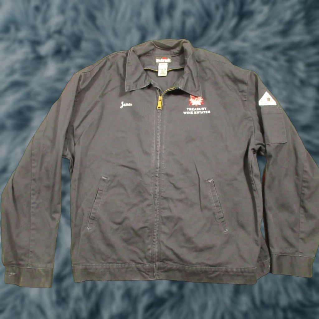 Vintage Bulwark FR Jacket Mens XL Blue Flame Resistant 10.6 ATPV Embroidered Jacket Size US XL / EU 56 / 4 - 1 Thumbnail