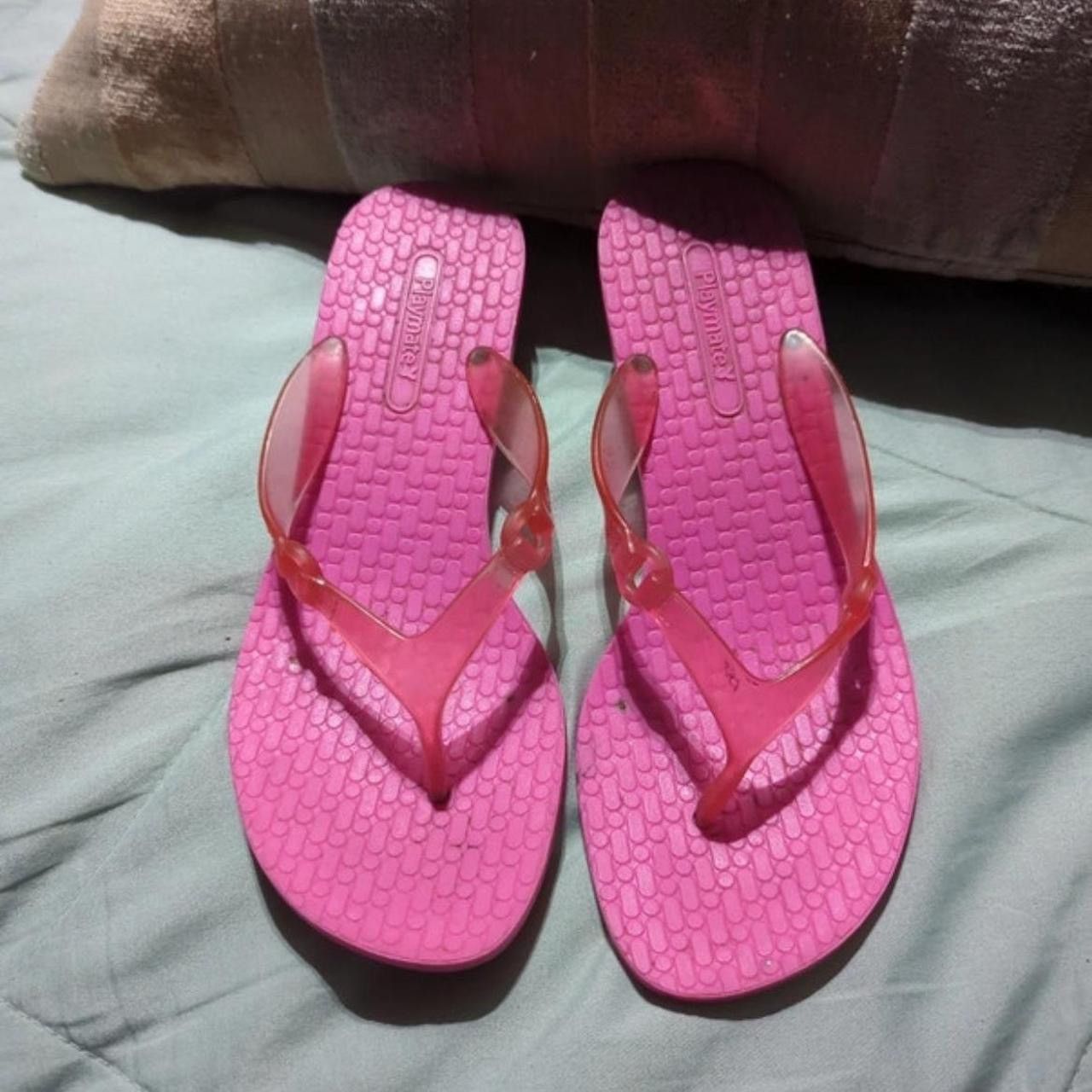 Other Vintage y2k hot pink kitten heeled flip flops Size US 7.5 / IT 37.5 - 2 Thumbnail