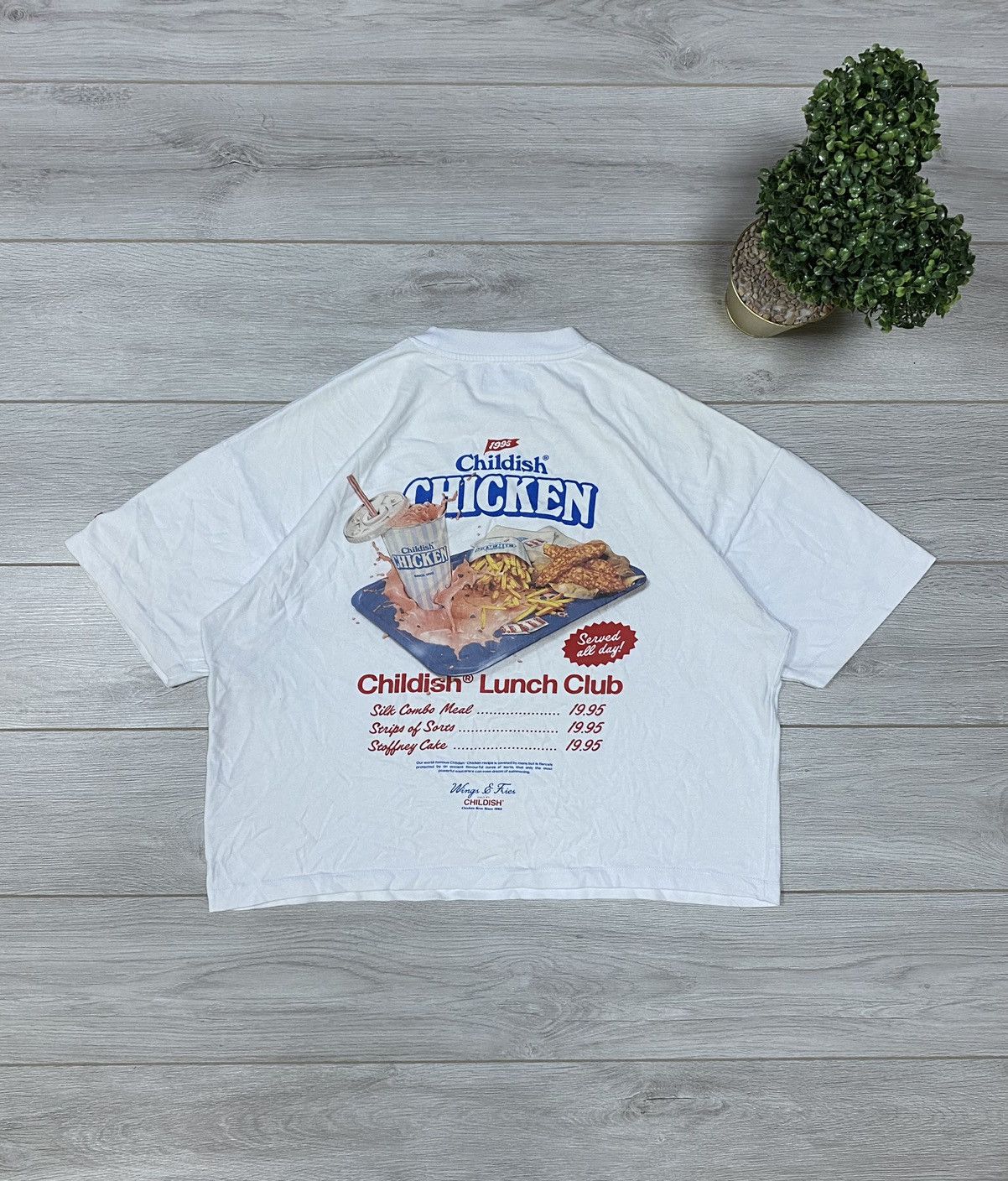 Vintage Childish RARE vintage Chicken Lunch club t-shirt oversize Size US XL / EU 56 / 4 - 1 Thumbnail