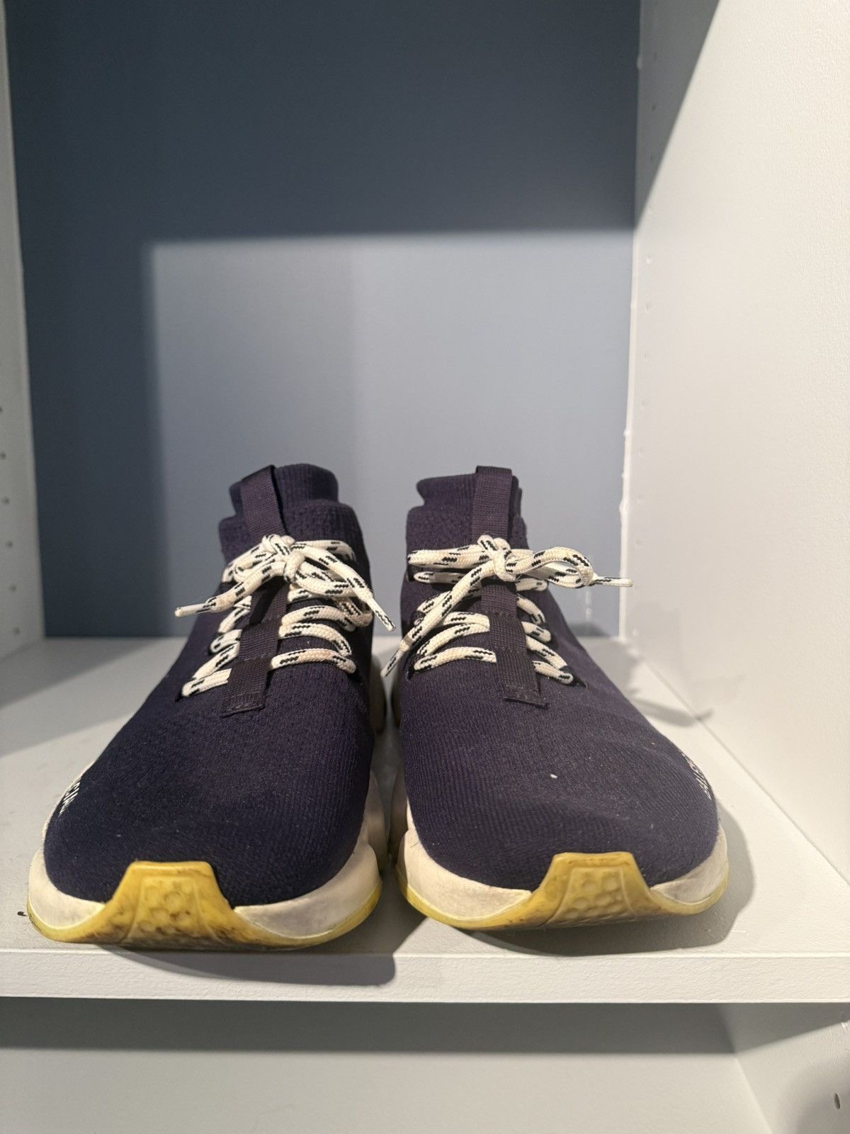 Balenciaga Balenciaga Sock Runner Navy Blue Size 10 Size US 10 / EU 43 - 2 Thumbnail