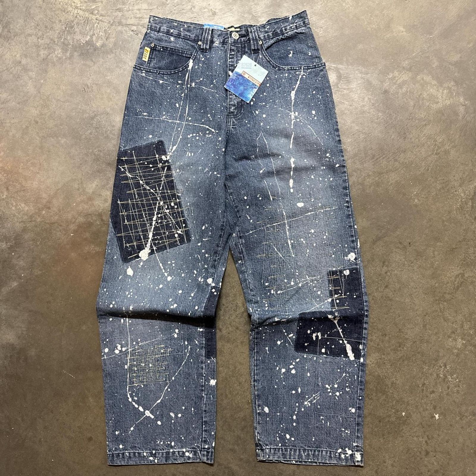 Southpole × Vintage Vintage Deadstock Y2K Southpole Paint Splatter Denim Jeans Size US 32 / EU 48 - 1 Thumbnail