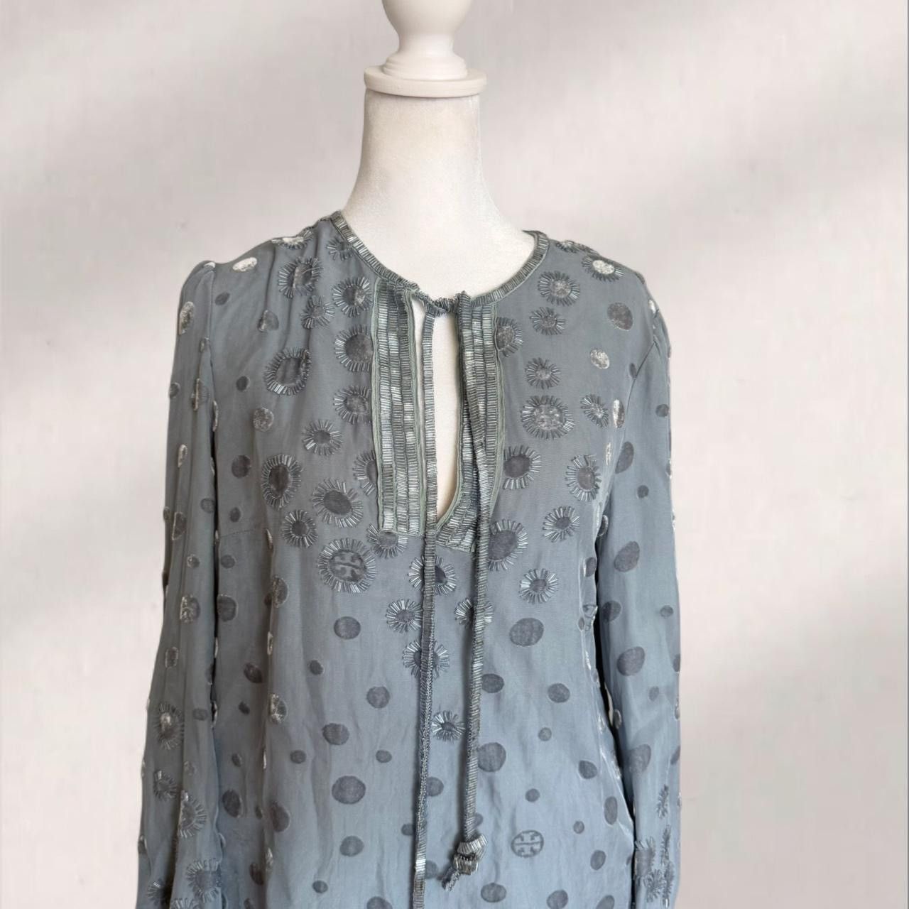 Tory Burch Tory Burch blue sheer blouse Size M / US 6-8 / IT 42-44 - 2 Thumbnail