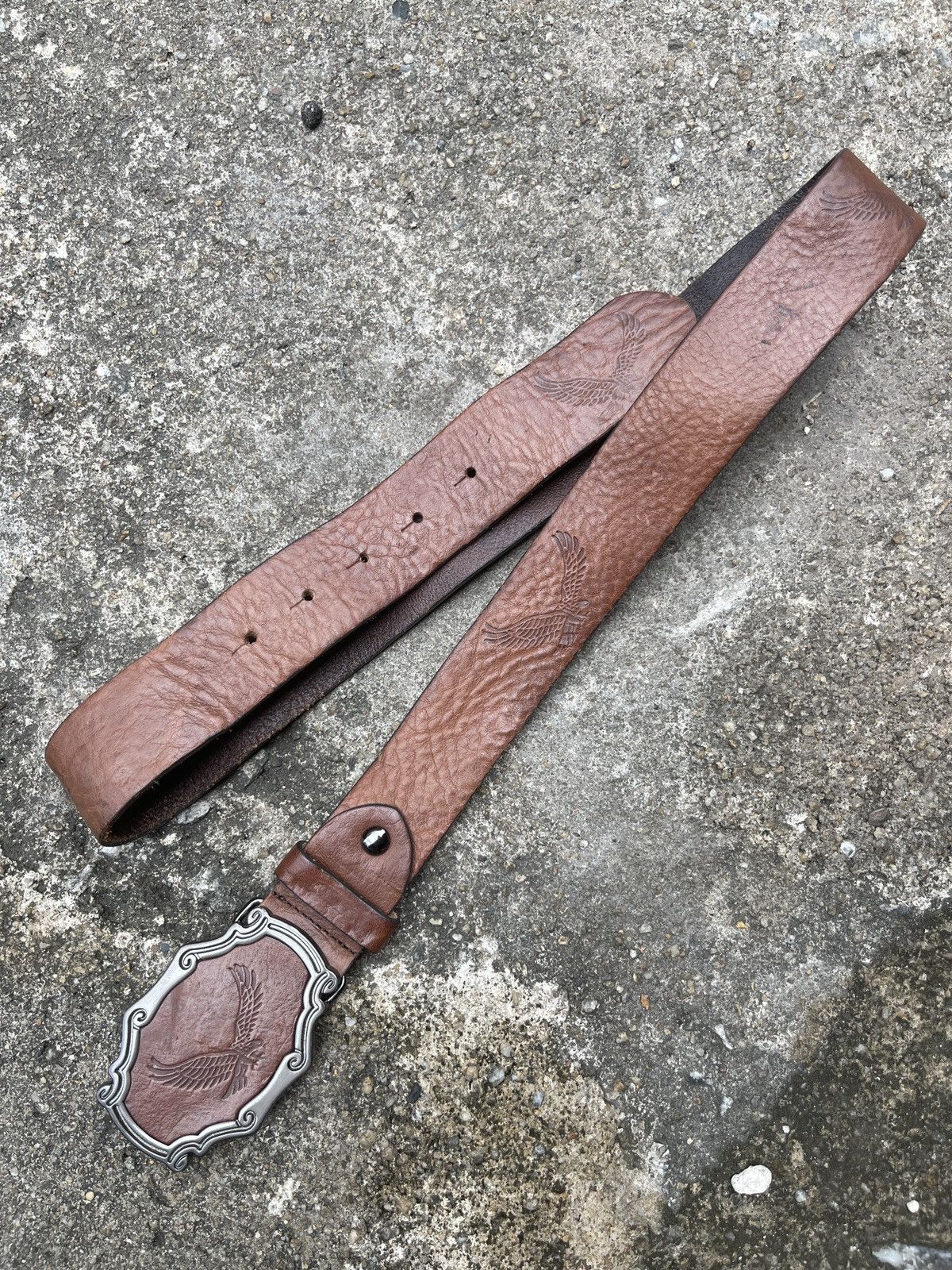 If Six Was Nine Last Drop🔥Rare🔥Eagle Leather Belt Size ONE SIZE - 5 Thumbnail