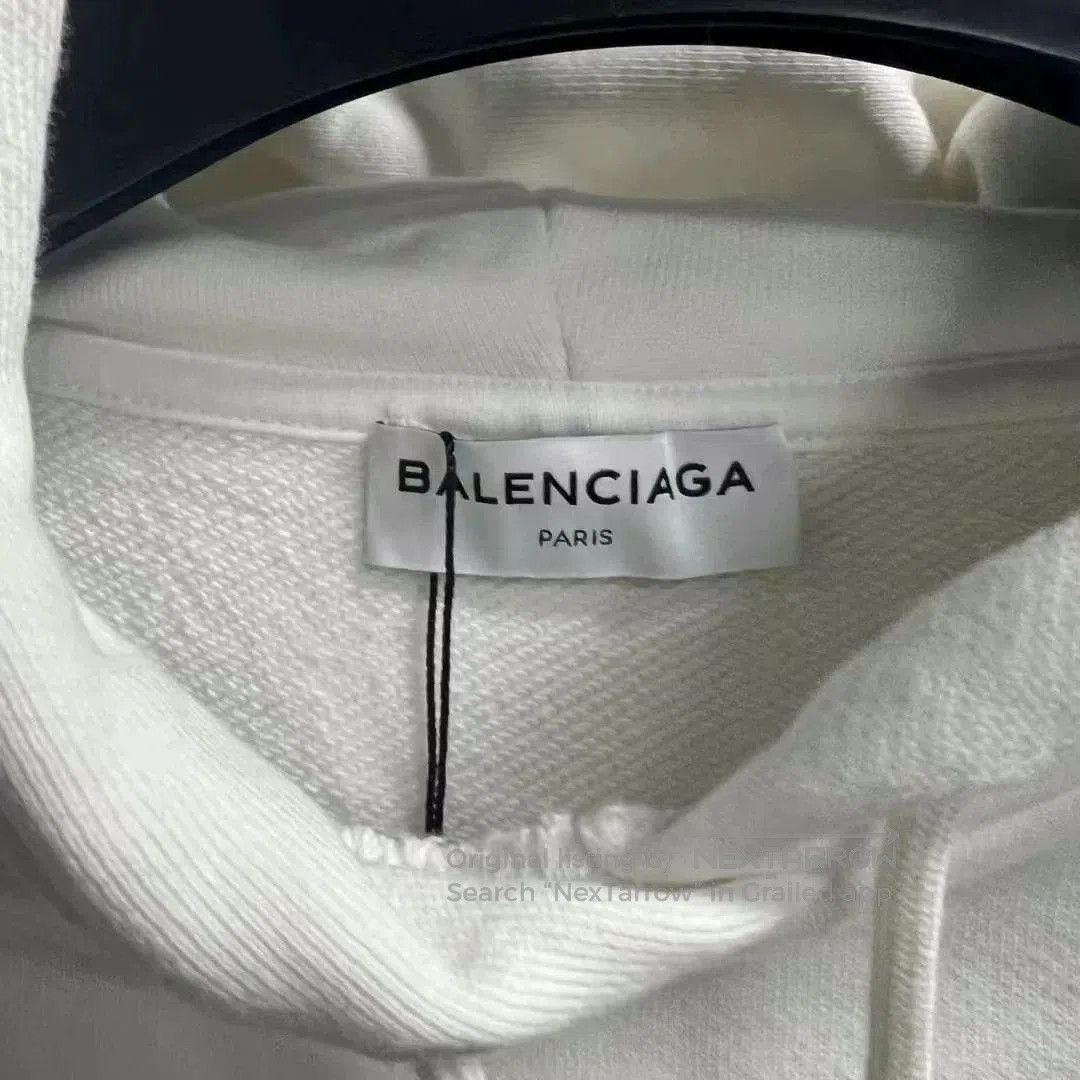 Balenciaga Balenciaga White Logo Print Hoodie. Size US XS / EU 42 / 0 - 2 Thumbnail