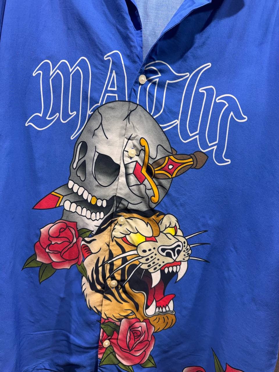 Review Matw x Review Graphic Skull Tiger Rose Shirt Tattoo Style Size US L / EU 52-54 / 3 - 3 Thumbnail