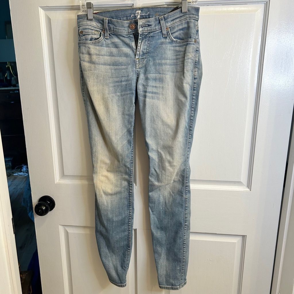 7 For All Mankind 7 for all mankind size 26 jeans light washed Size 26" / US 2 / IT 38 - 5 Thumbnail