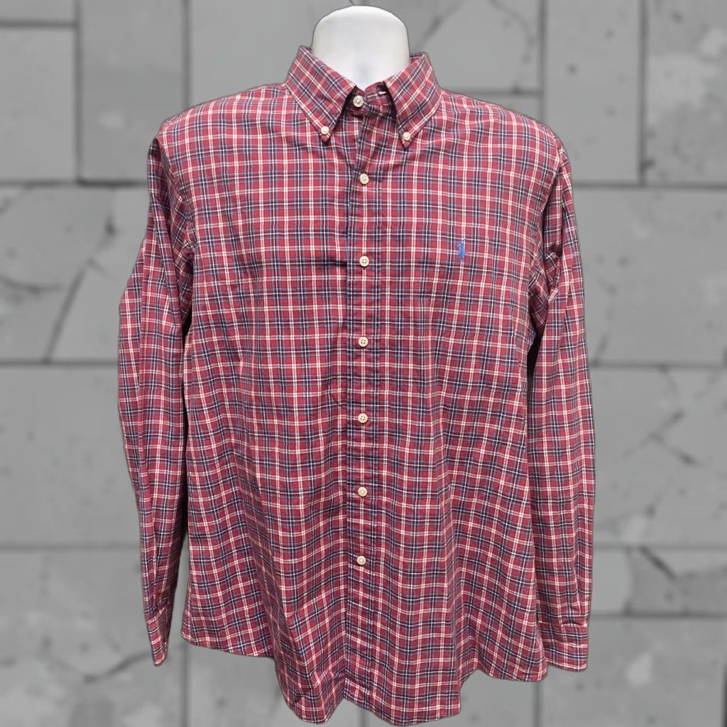 Ralph Lauren Ralph Lauren Custom Fit Red Long Sleeve Button Down Shirt Mens L Size US L / EU 52-54 / 3 - 1 Thumbnail