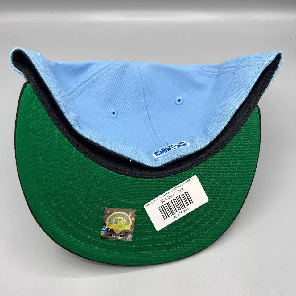 New Era Oklahoma City Dodgers Hat Men 7 1/2 Cielo Azul MiLB Fitted Size ONE SIZE - 6 Thumbnail