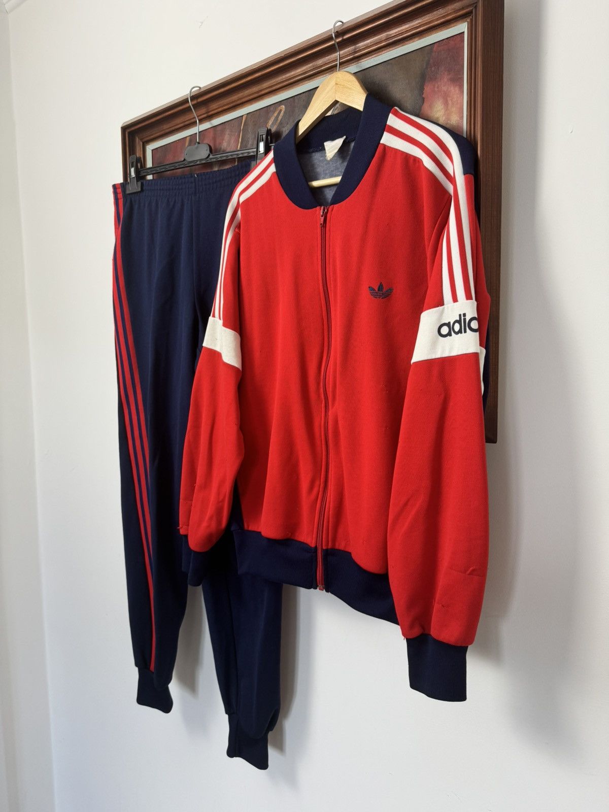Adidas Vintage 80s Adidas Track Suit Full Set Og Hype Rare Sport Size US M / EU 48-50 / 2 - 2 Thumbnail