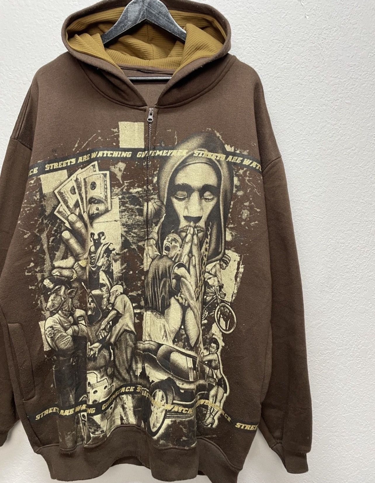 50 Cent Vintage Y2K Kanye West Style Boxy Fit Over Print Hoodie Size US XXL / EU 58 / 5 - 3 Thumbnail