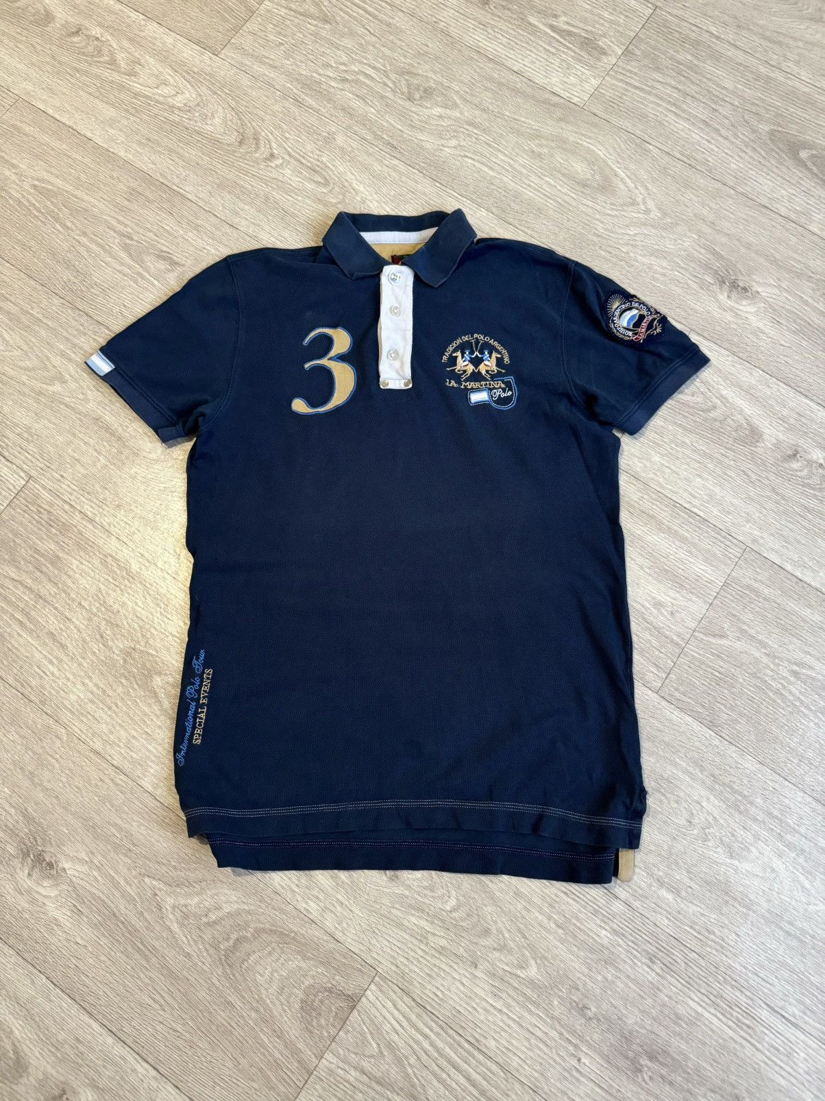 La Martina 🔷Vintage La Martina Argentina Polo T-shirt 90s🔷 Size US M / EU 48-50 / 2 - 1 Thumbnail