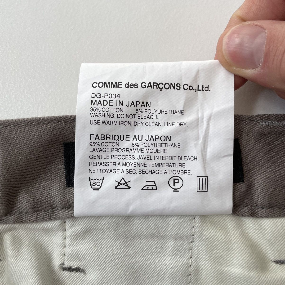 Comme des Garcons A/W 10 Pin Tuck Pleat Stone Cotton Pants Size US 32 / EU 48 - 9 Thumbnail