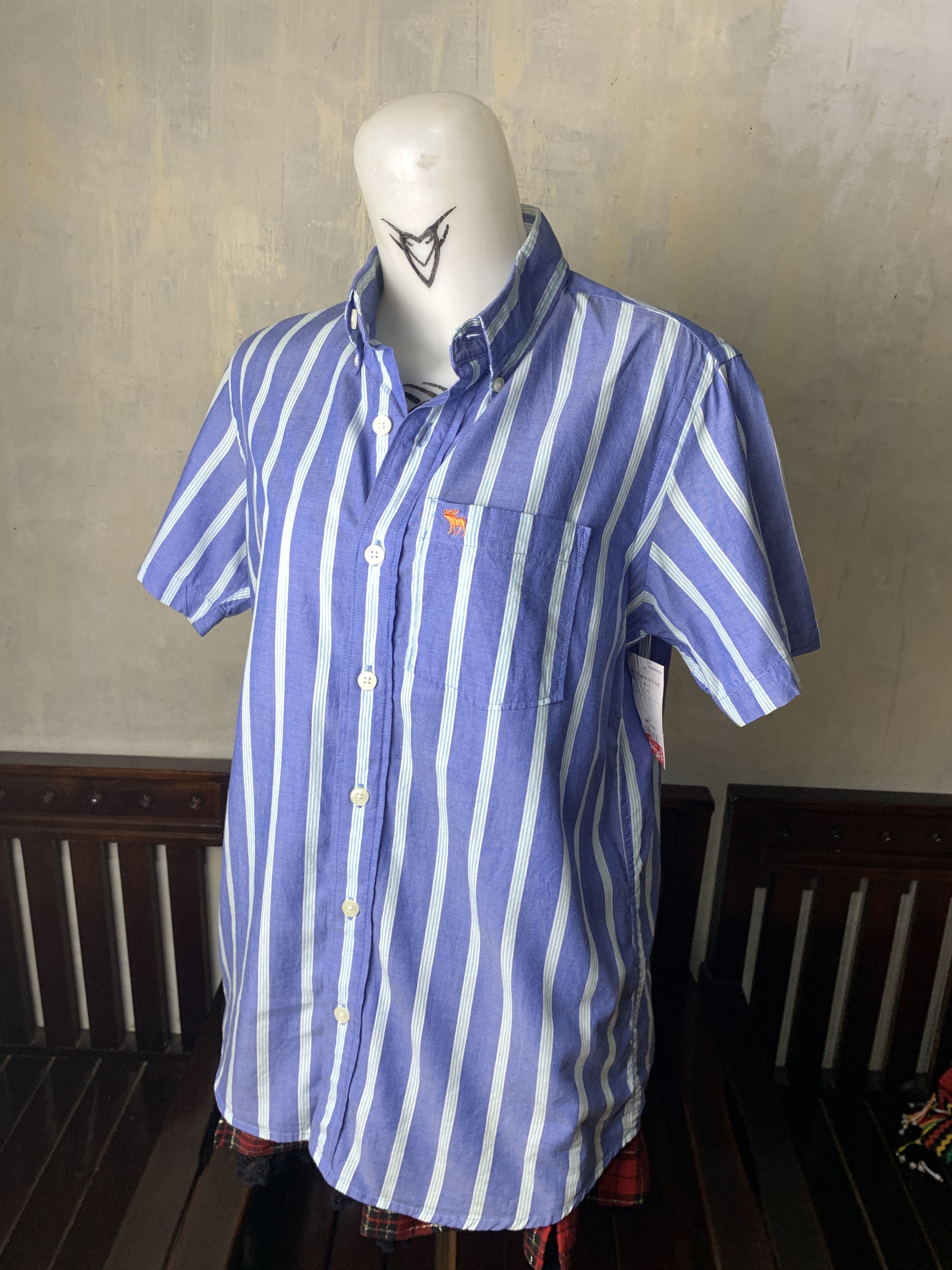 Abercrombie & Fitch Abercrombie & Fitch Stripes Pocket Shirt (XL) Size XL / US 12-14 / IT 48-50 - 2 Thumbnail