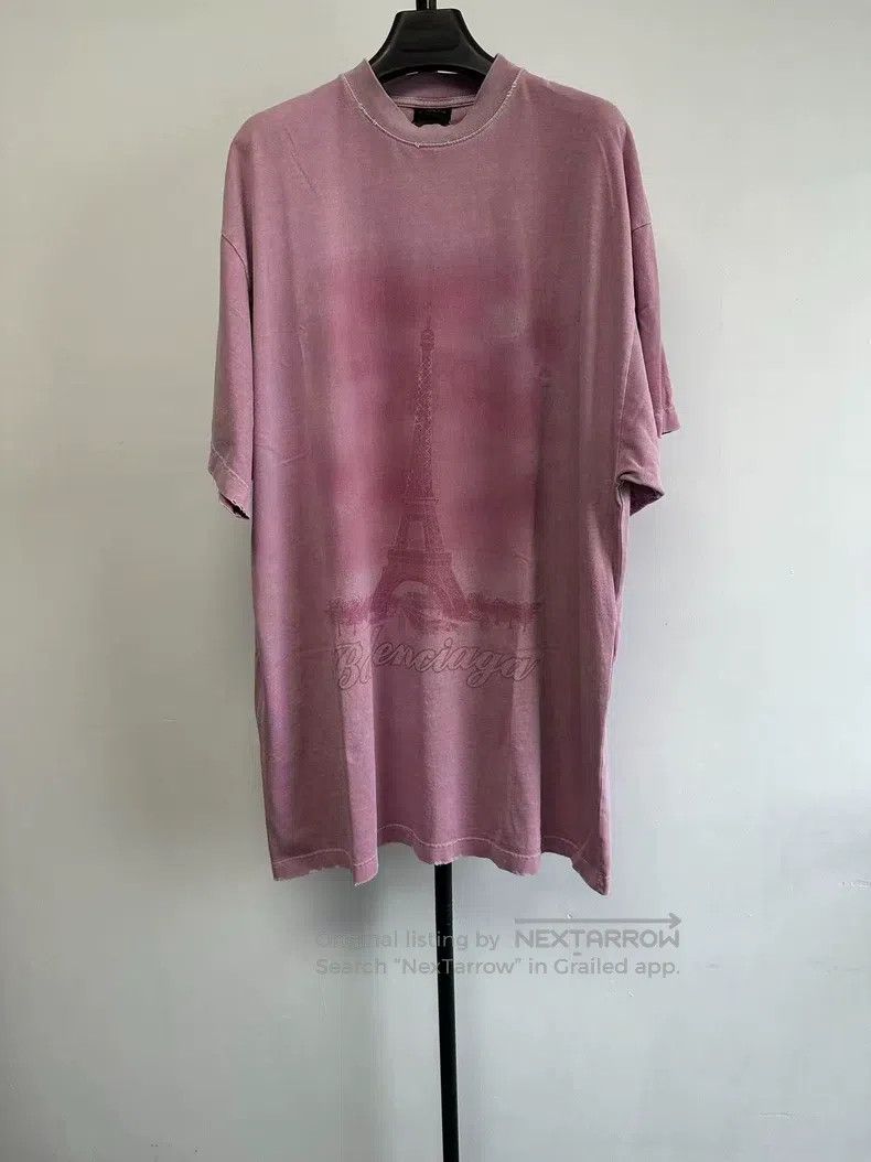Balenciaga Balenciaga Letter Pattern Printed Round Neck Short Sleeve Size US M / EU 48-50 / 2 - 1 Thumbnail