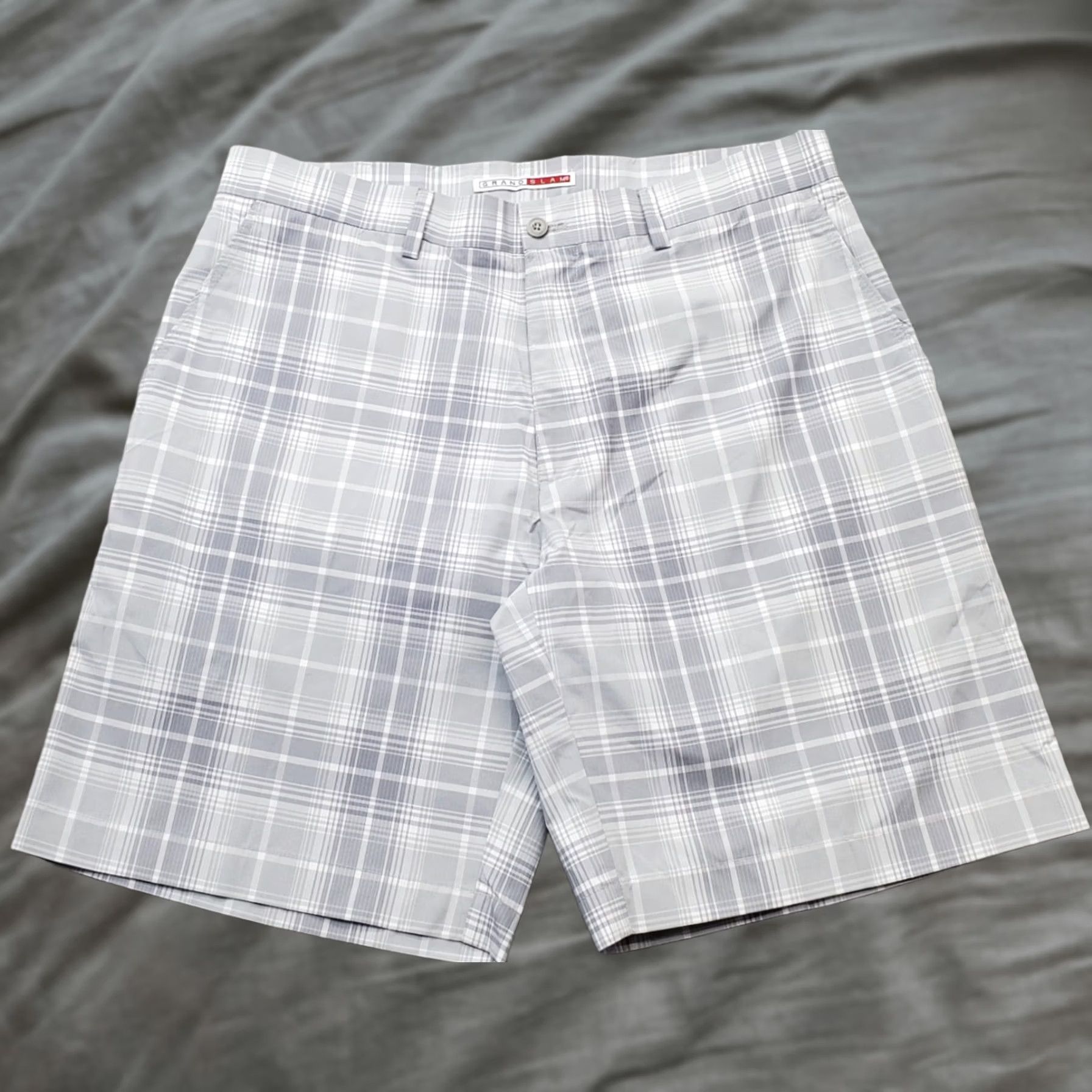 Vintage Grand Slam Chino Shorts Mens 34 Multi Plaid Flat Front Slash Pocket Outdoor - Durable & Breathable - Casual Wear Size US 34 / EU 50 - 1 Thumbnail