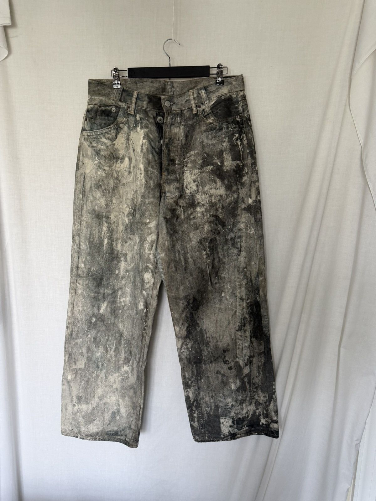 Acne Studios acne studios 1981m cold grey trompe l'oeil printed