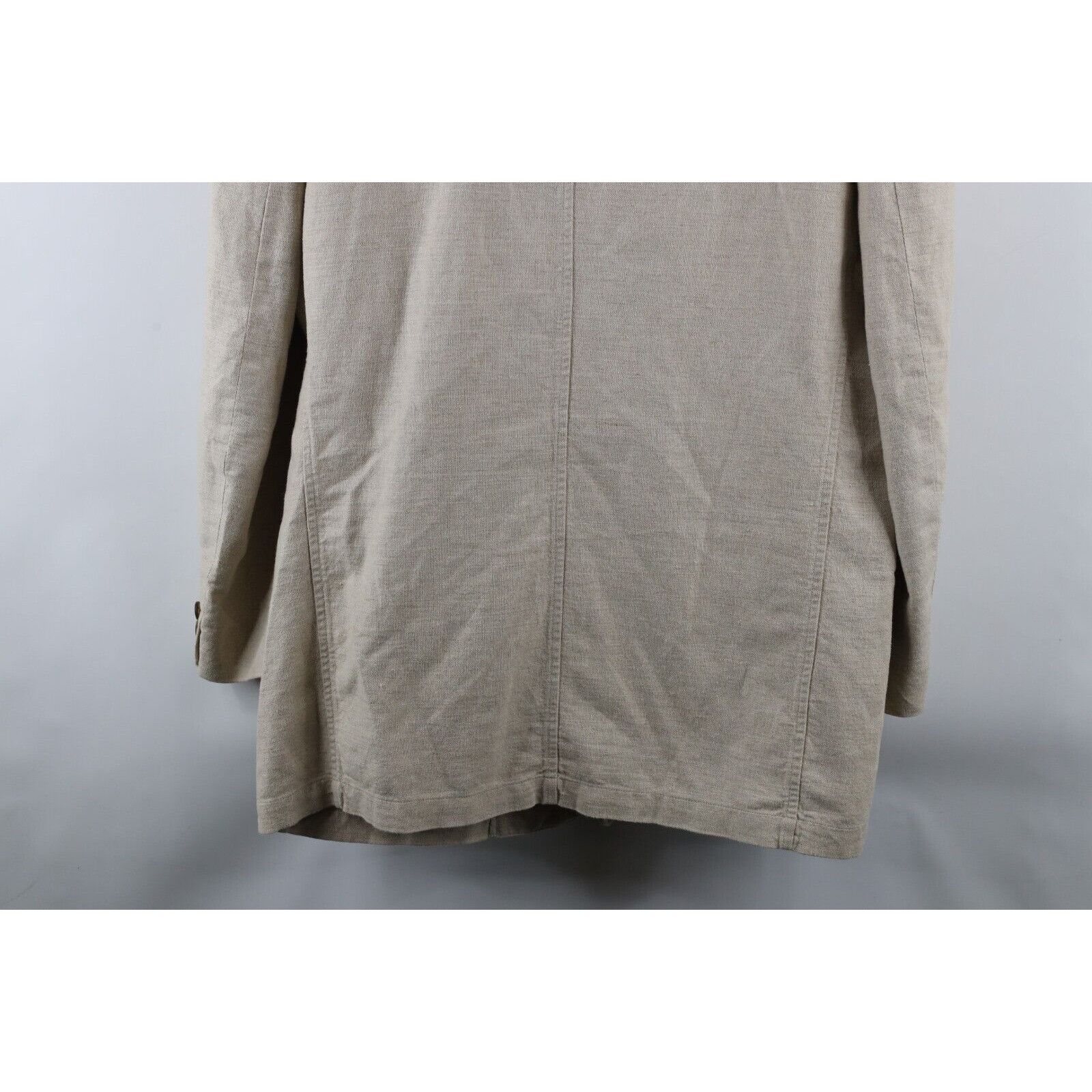 Vintage Vintage 90s Streetwear Linen Blend 2 Button Suit Coat Size US L / EU 52-54 / 3 - 16 Thumbnail