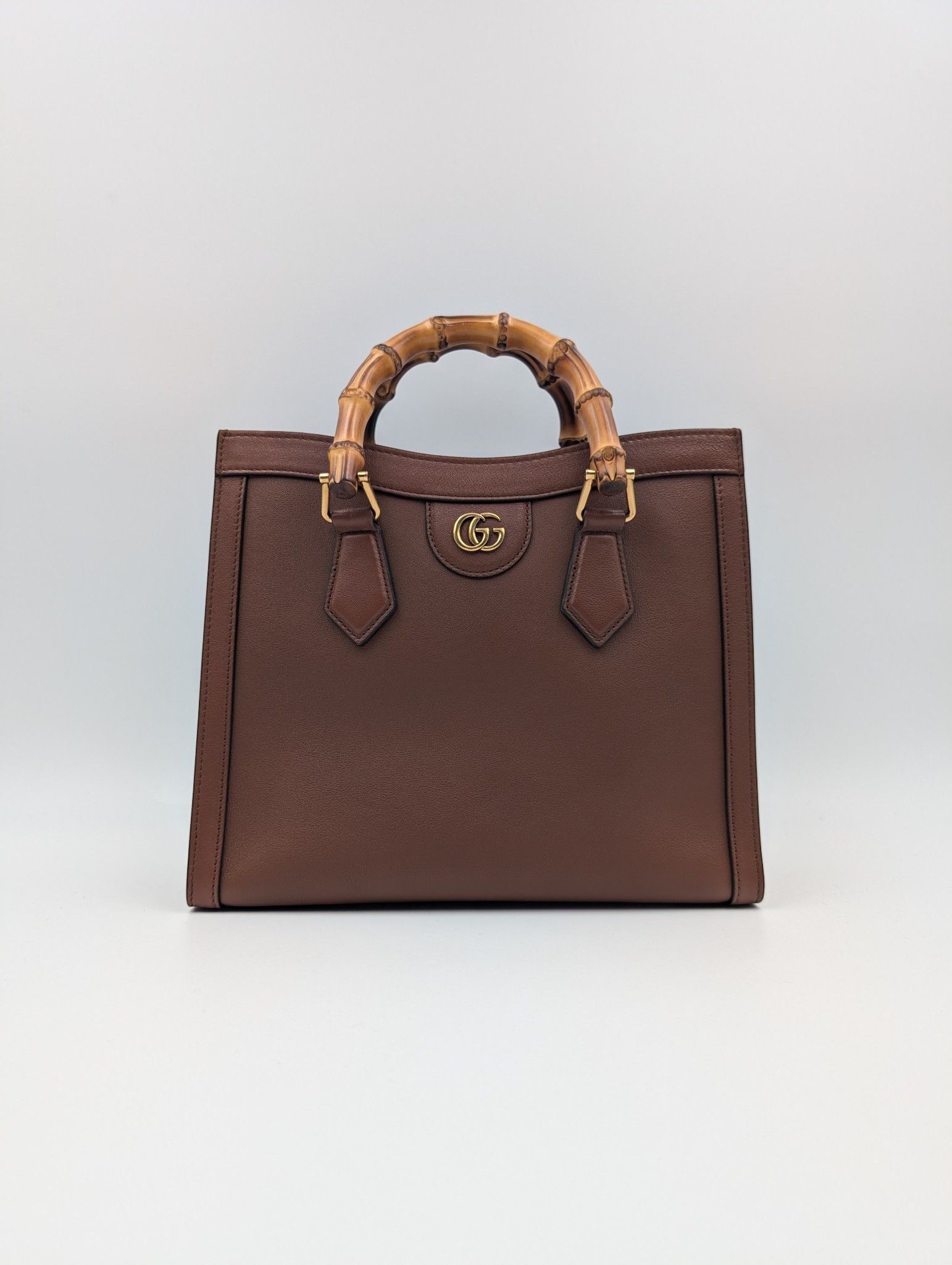 Gucci Brown Diana Tote Bag With Bamboo Handle Size ONE SIZE - 1 Thumbnail