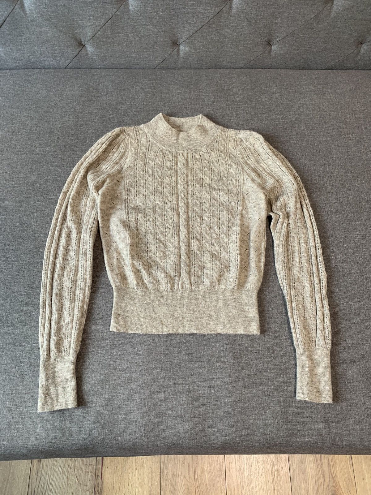 DOEN Doen Baby Alpaca Turtle Neck Cable knit sweater Size S / US 4 / IT 40 - 1 Thumbnail