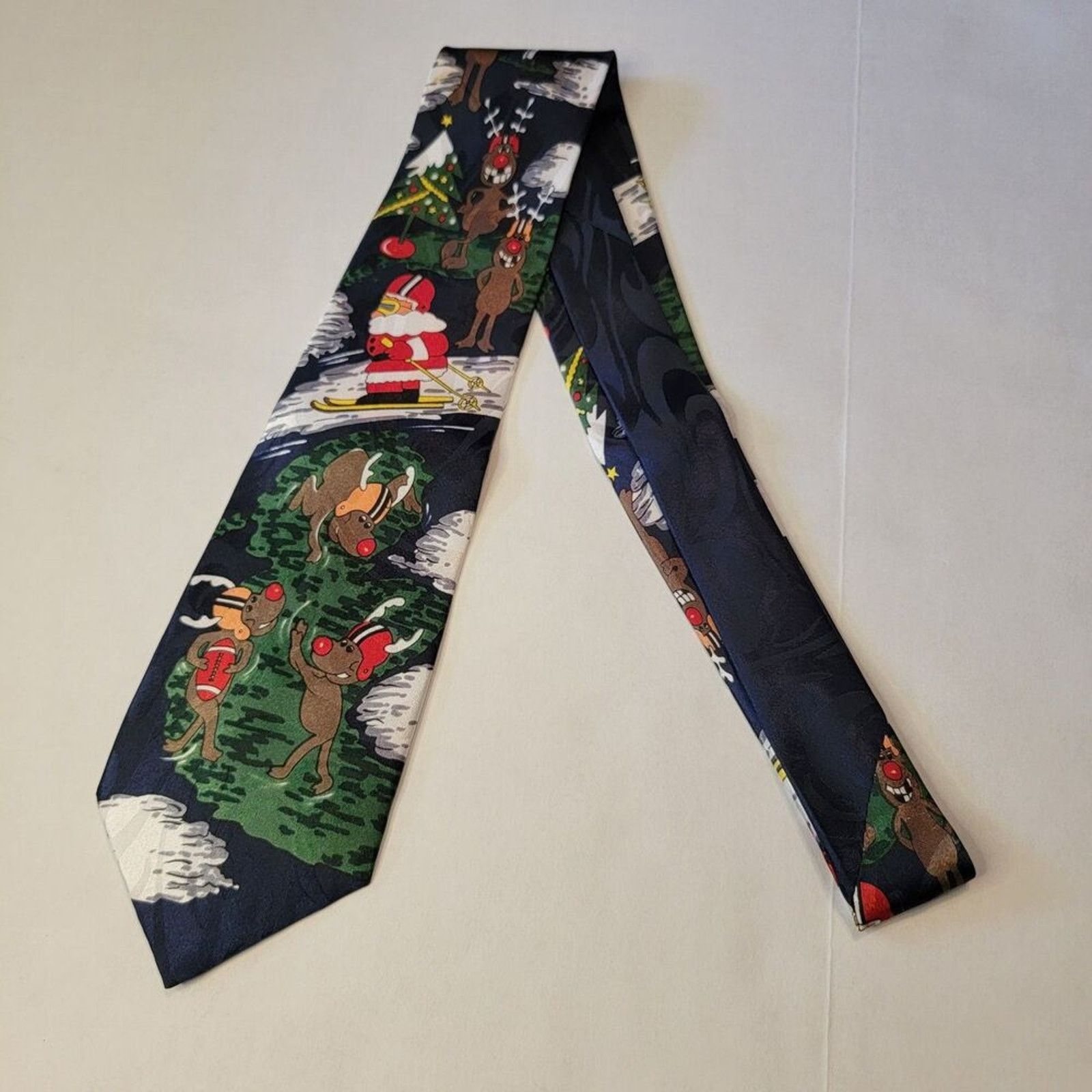 Other Steven Harris Handmade Christmas Tie Santa Ski Deer Football Size ONE SIZE - 3 Thumbnail