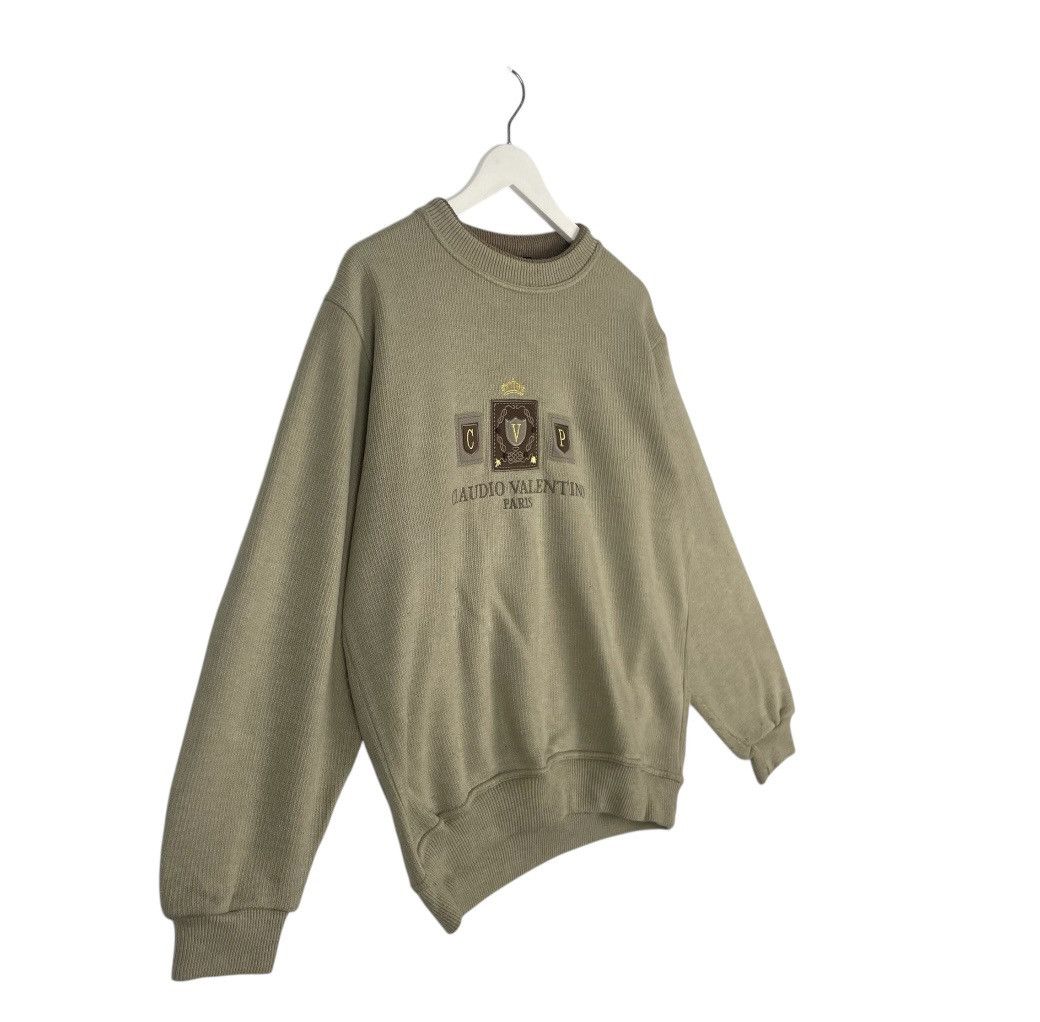 Designer × Vintage vintage Hoodie/sweater Claudio Valentino Big Logo Size US L / EU 52-54 / 3 - 3 Thumbnail