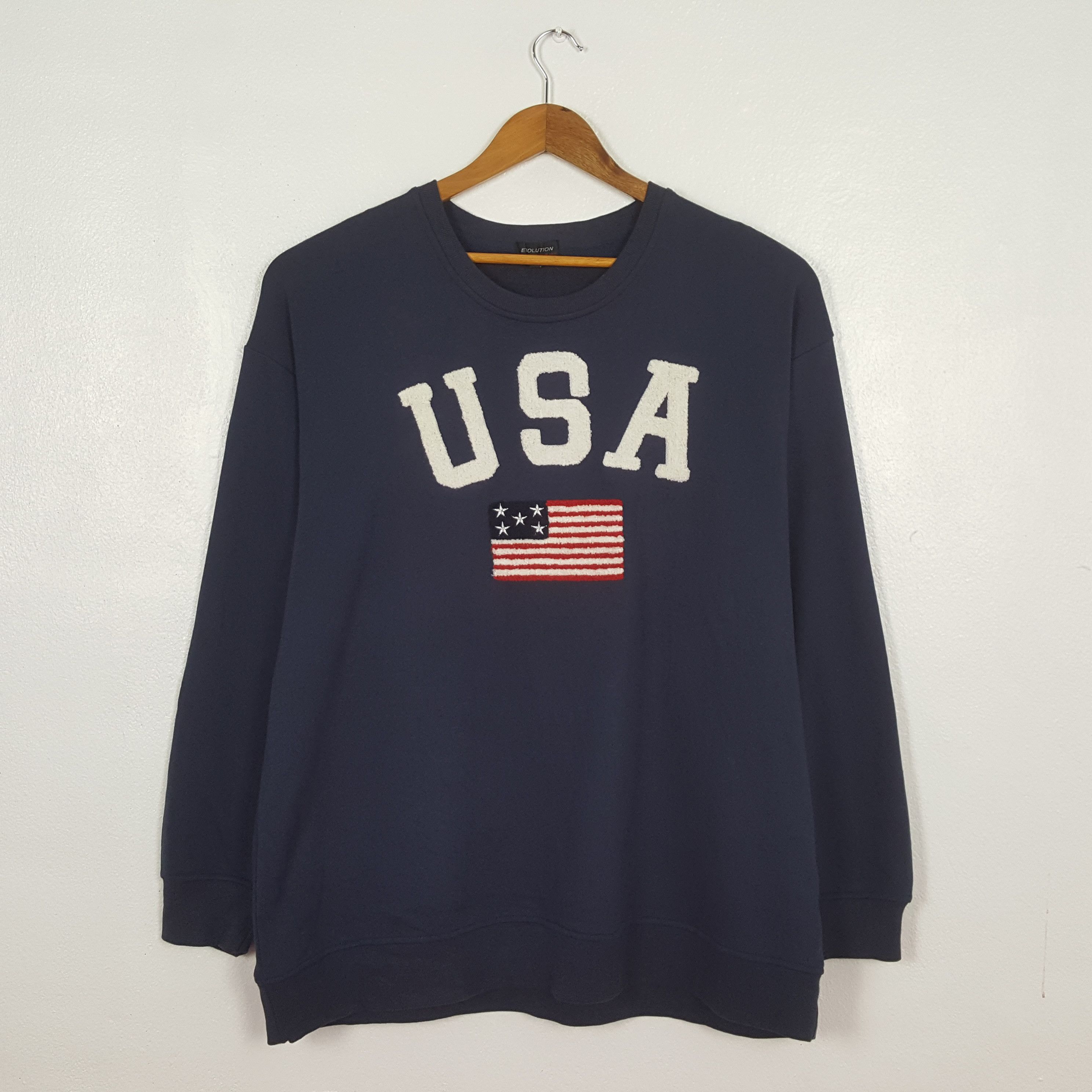 American Edition Vintage USA Flag Streetwear Style Sweatshirt C320N5 Size XL / US 12-14 / IT 48-50 - 1 Thumbnail
