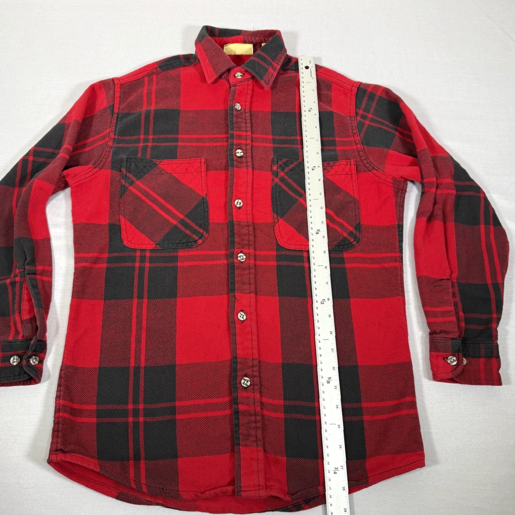 Vintage VINTAGE St. John's Bay Big Mac Shirt Mens M Red Black Plaid Flannel Button-Up 90s Casual Pocketed Cotton Shirt Size US M / EU 48-50 / 2 - 7 Thumbnail