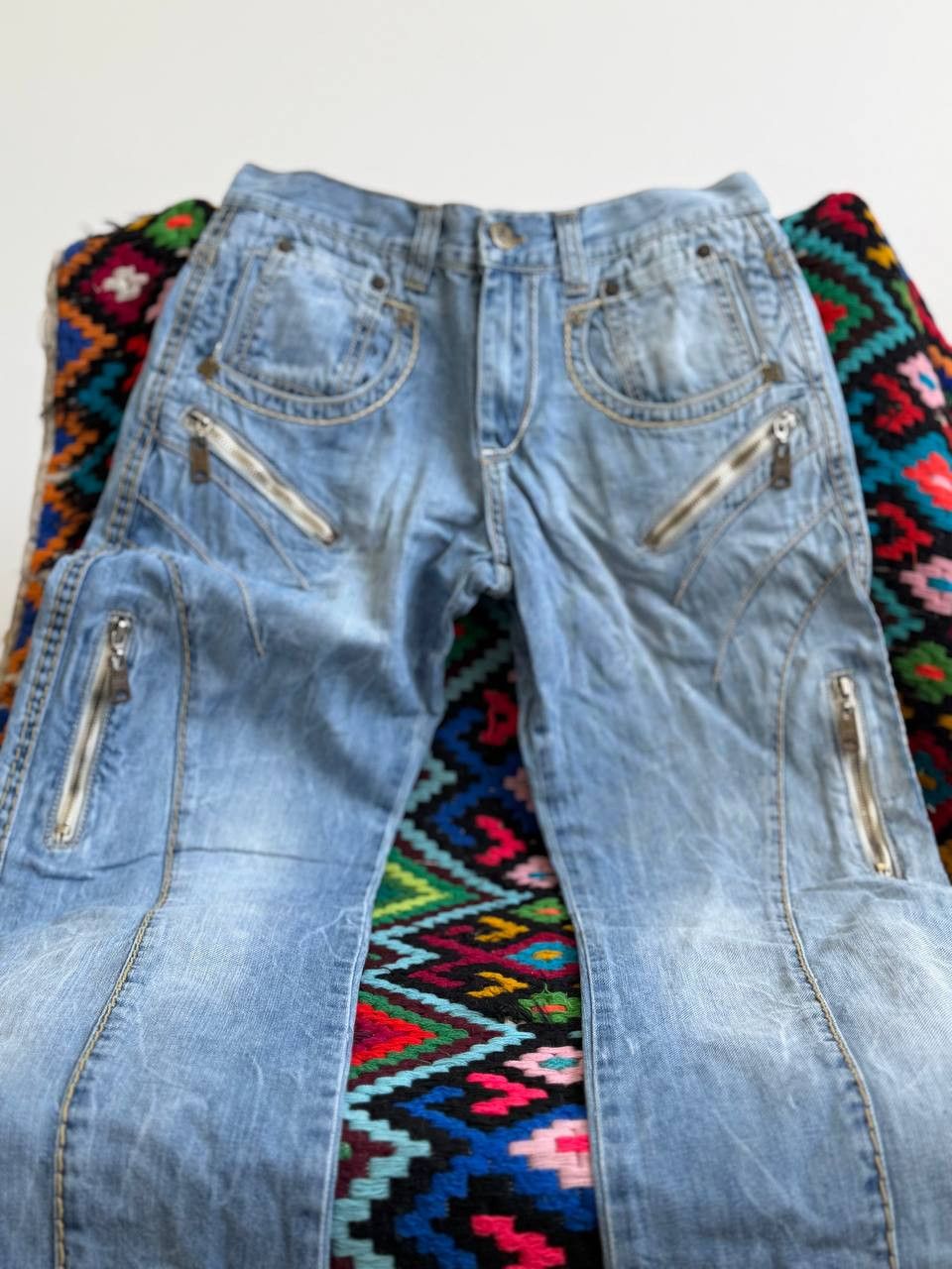 If Six Was Nine AVANT GARDE WASHED BAGGY edhardy STYLE CARGO JEANS Size US 32 / EU 48 - 4 Thumbnail