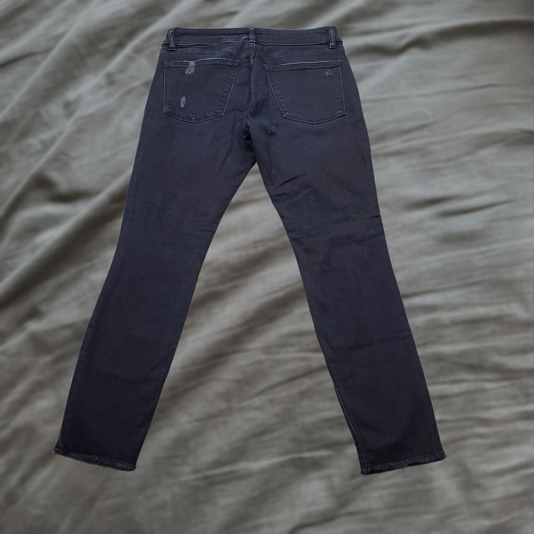 DL1961 DL1961 Jeans Womens 27 Blue Denim Stretch Raw Hem Faded Distressed Skinny Leg Jeans Size 27" / US 4 / IT 40 - 1 Thumbnail