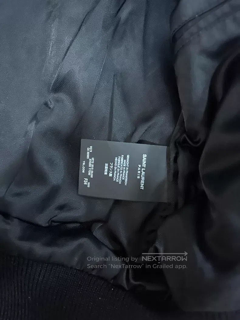 Saint Laurent Paris Saint Laurent Paris Black and White Patchwork Baseball Jac Size XXS / US 00 / IT 34 - 5 Thumbnail