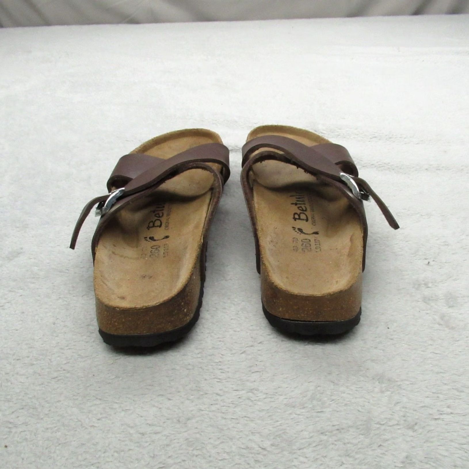 Birkenstock Birkenstock Betula Unisex Sandals Cross Strap Cork Footbed Brown Adjustable Buckle Slide Size ONE SIZE - 6 Thumbnail