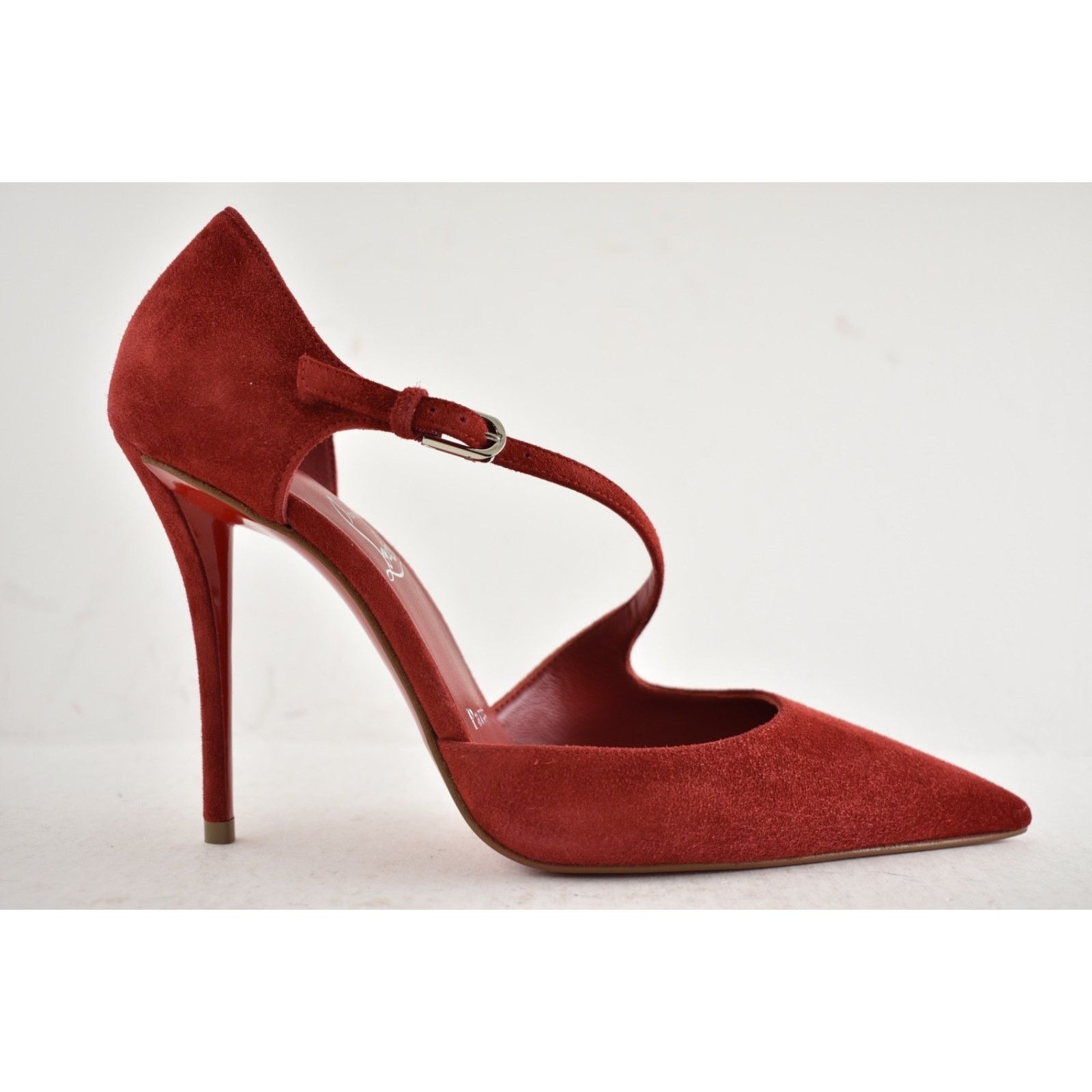 Christian Louboutin Christian Louboutin Miss Ziggyta Red Suede Pump 36.5 Size US 6.5 / IT 36.5 - 2 Thumbnail