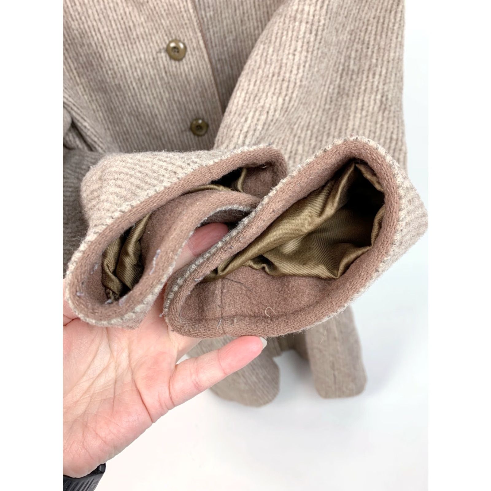 Vintage VINTAGE Wellington Fashions Peacoat Coat XS Small Women Wool Brown Button Made in USA Size XS / US 0-2 / IT 36-38 - 3 Thumbnail