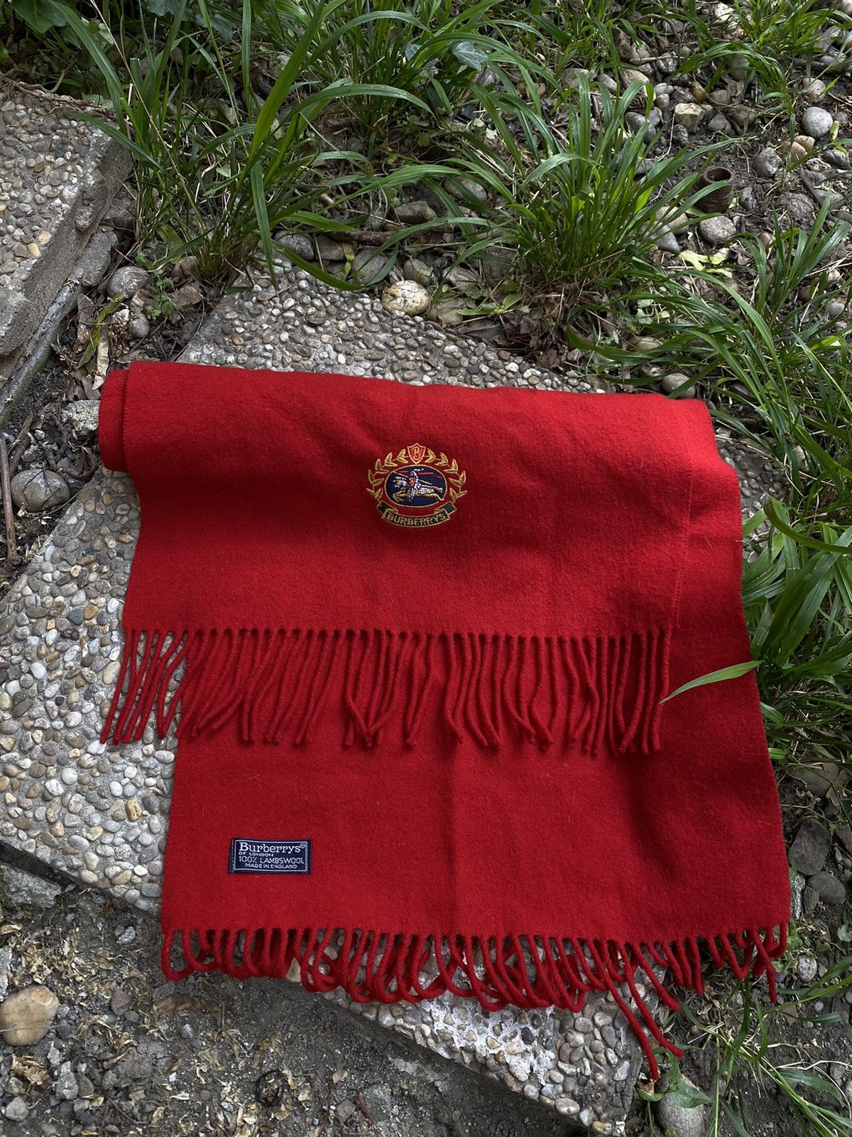 image of Burberry Prorsum x Vintage Burberry’S Prorsum Scarf in Red, Men's