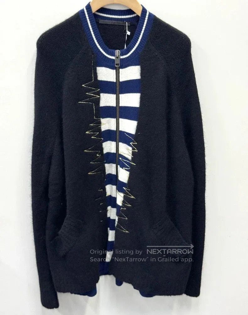 Haider Ackermann HAIDER ACKERMANN Colorblock Sweater Coat. Size US S / EU 44-46 / 1 - 1 Thumbnail
