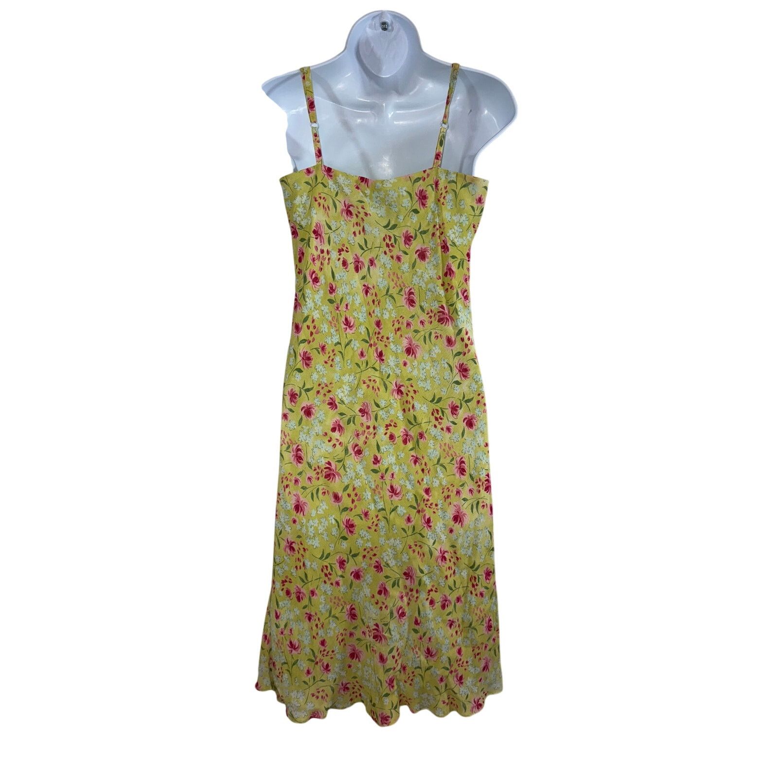 Vintage Vintage Y2K Moda International Yellow Floral Dress Size M / US 6-8 / IT 42-44 - 2 Thumbnail