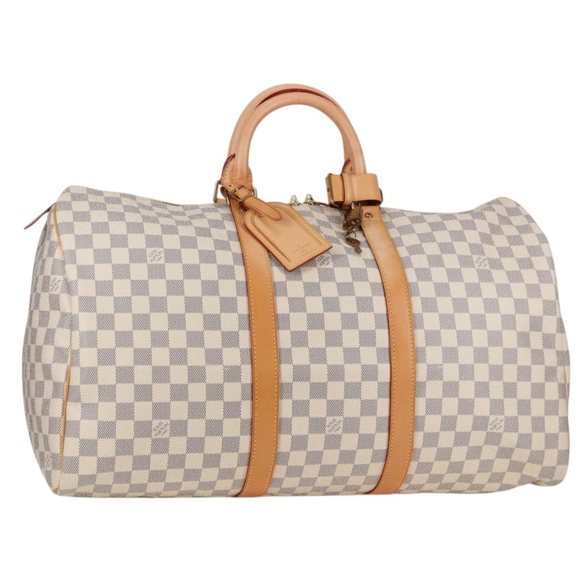 Louis Vuitton LOUIS VUITTON Damier Azur Keepall 50 Boston Bag N41430 Size ONE SIZE - 1 Thumbnail