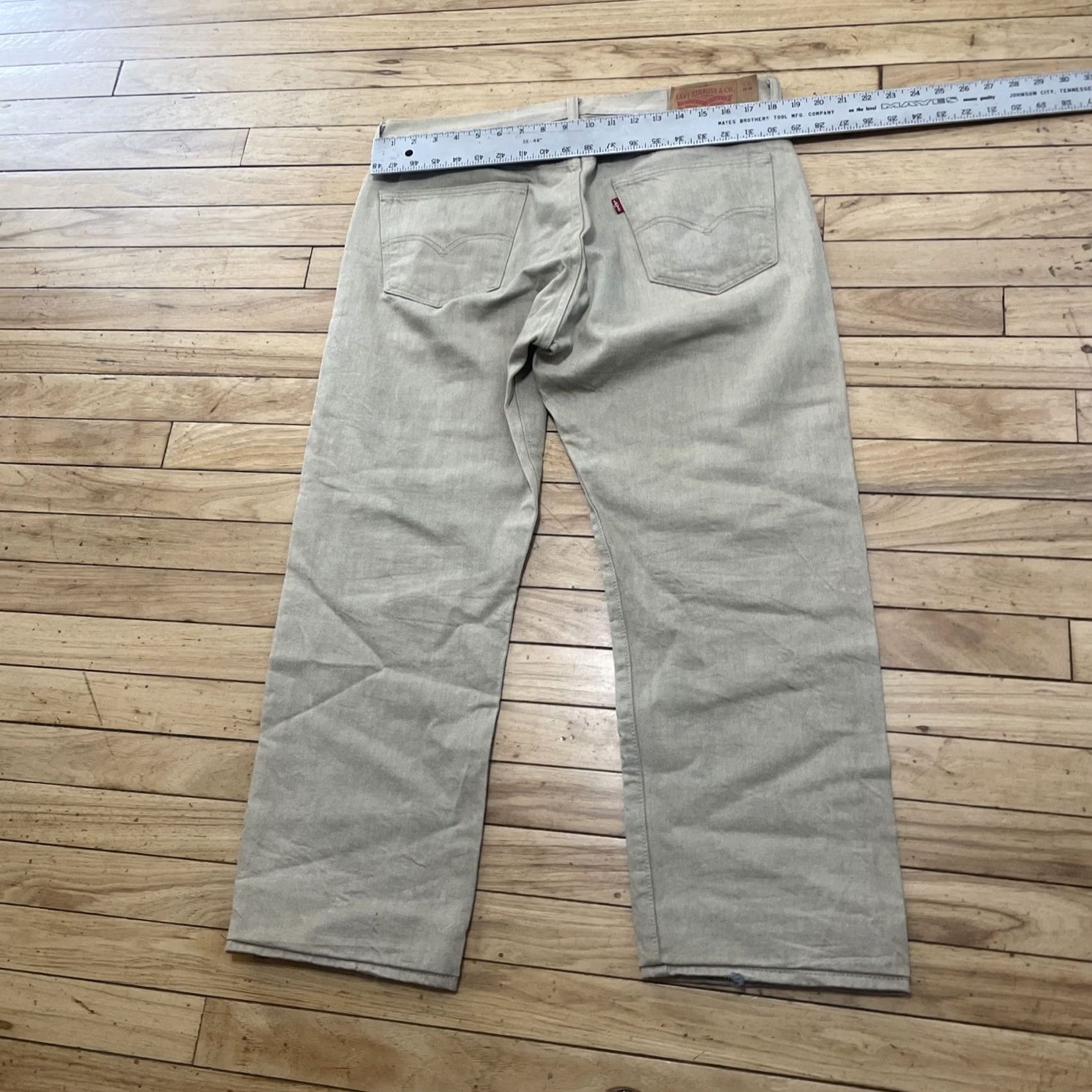Levi's VINTAGE Levi’s 501 Jeans Men’s 36x27 Button Fly Denim Straight Brown 5-Pocket Grunge Logo 90s City Cowboy Classic Size US 36 / EU 52 - 7 Thumbnail