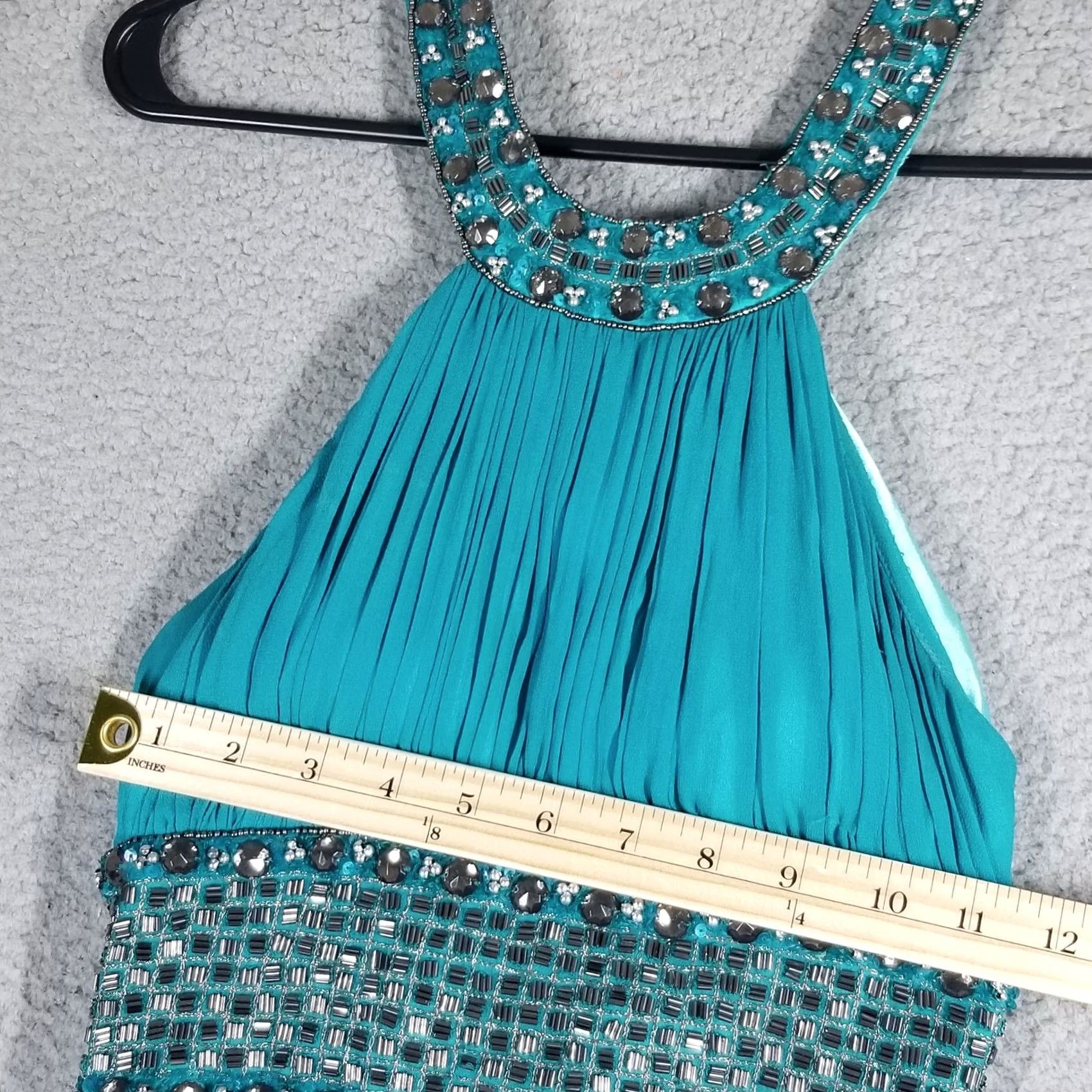 Vintage Cache beaded sequin asymmetrical dress prom silk Y2K vintage fairy Size 4 Size S / US 4 / IT 40 - 6 Thumbnail