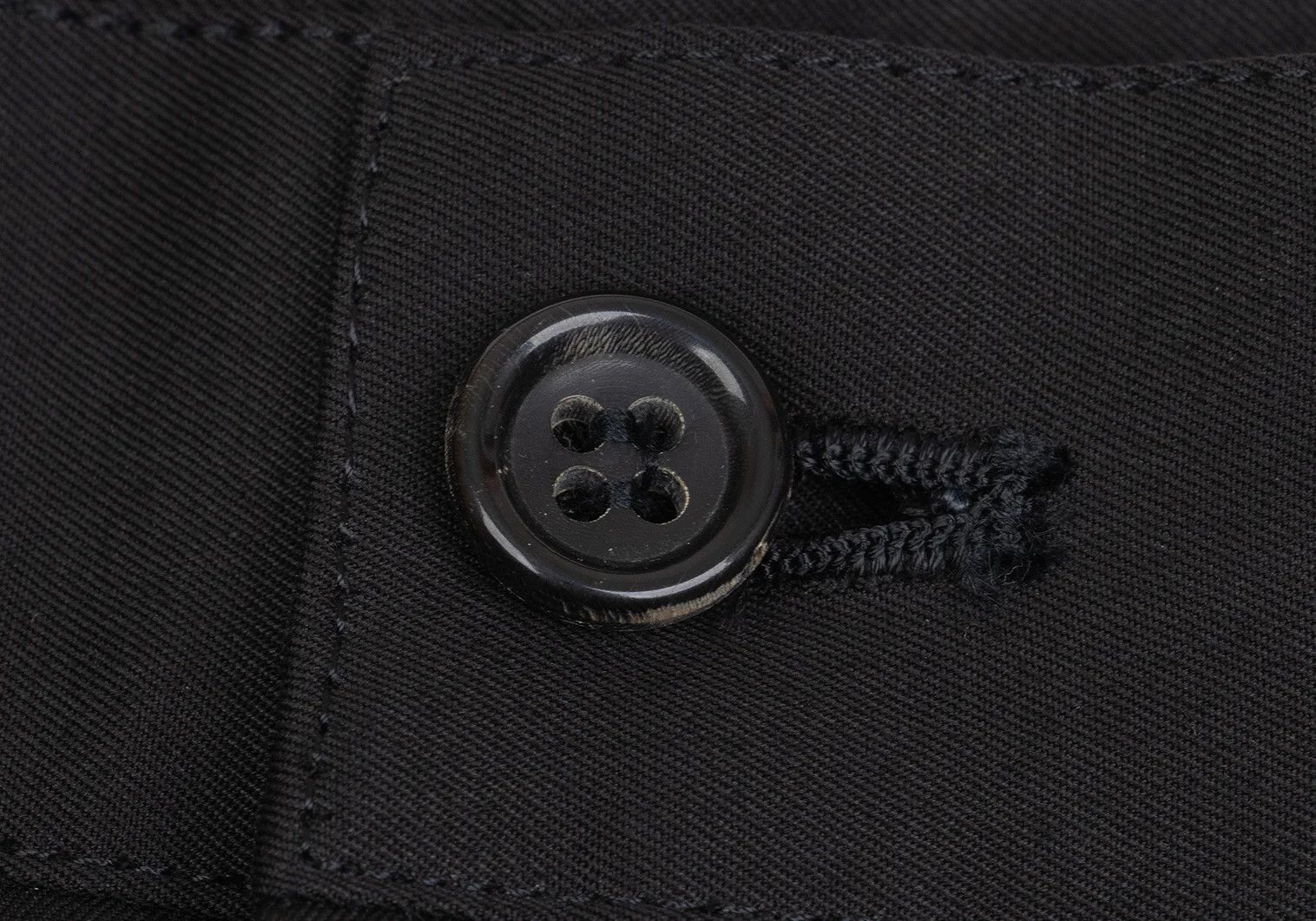 Comme des Garcons Homme Plus Cotton Pants with Ring Belt in Black Size L Size US 38 / EU 54 - 3 Thumbnail